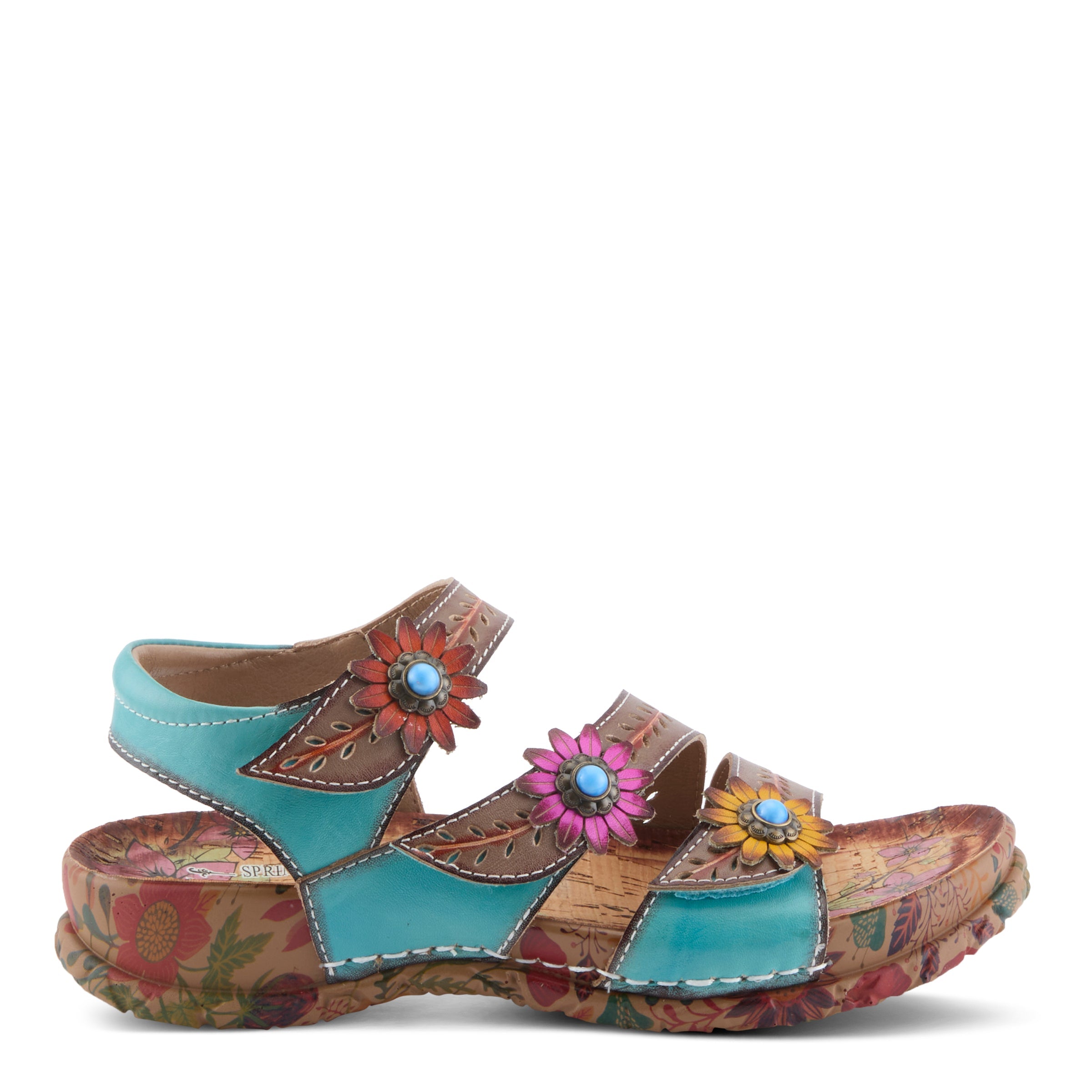 L'Artiste L'ARTISTE ANEWTRIO SANDALS sandal in grey multi with handcrafted leather design