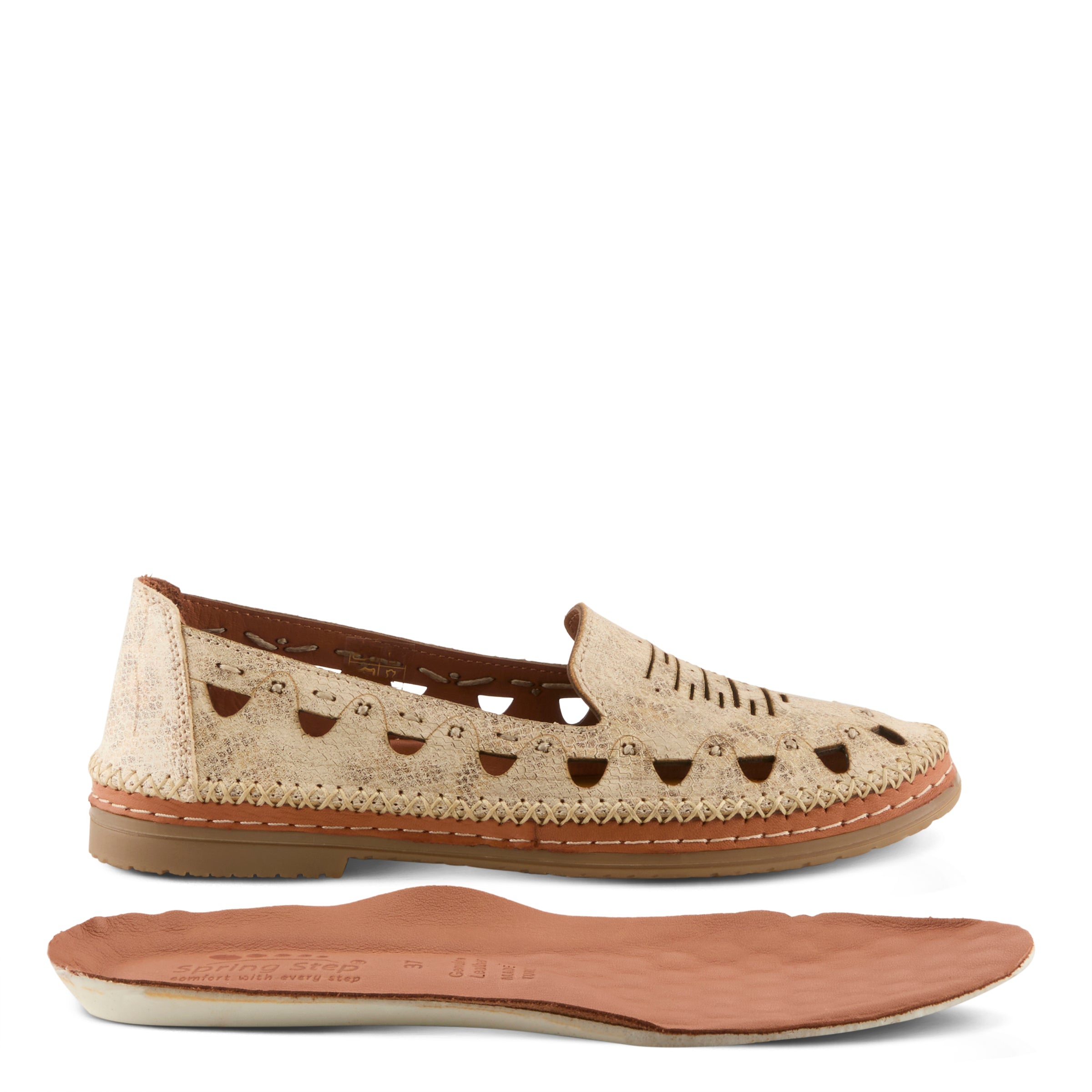 Spring Step SPRING STEP ANOURA SHOES shoe in stone croco with comfortable everyday design
