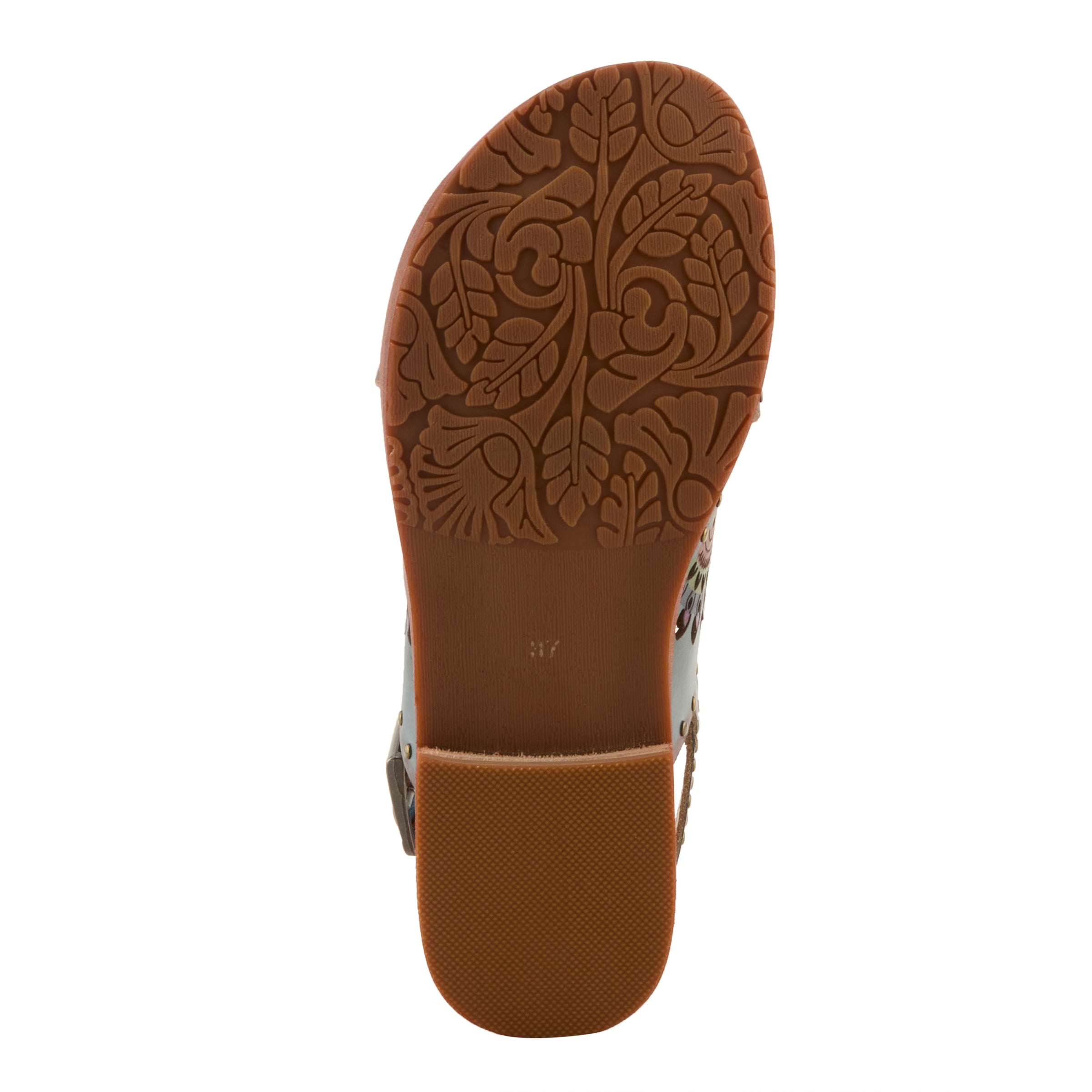 L'Artiste L'ARTISTE CROSSROADS SANDAL sandal in grey multi with handcrafted leather design