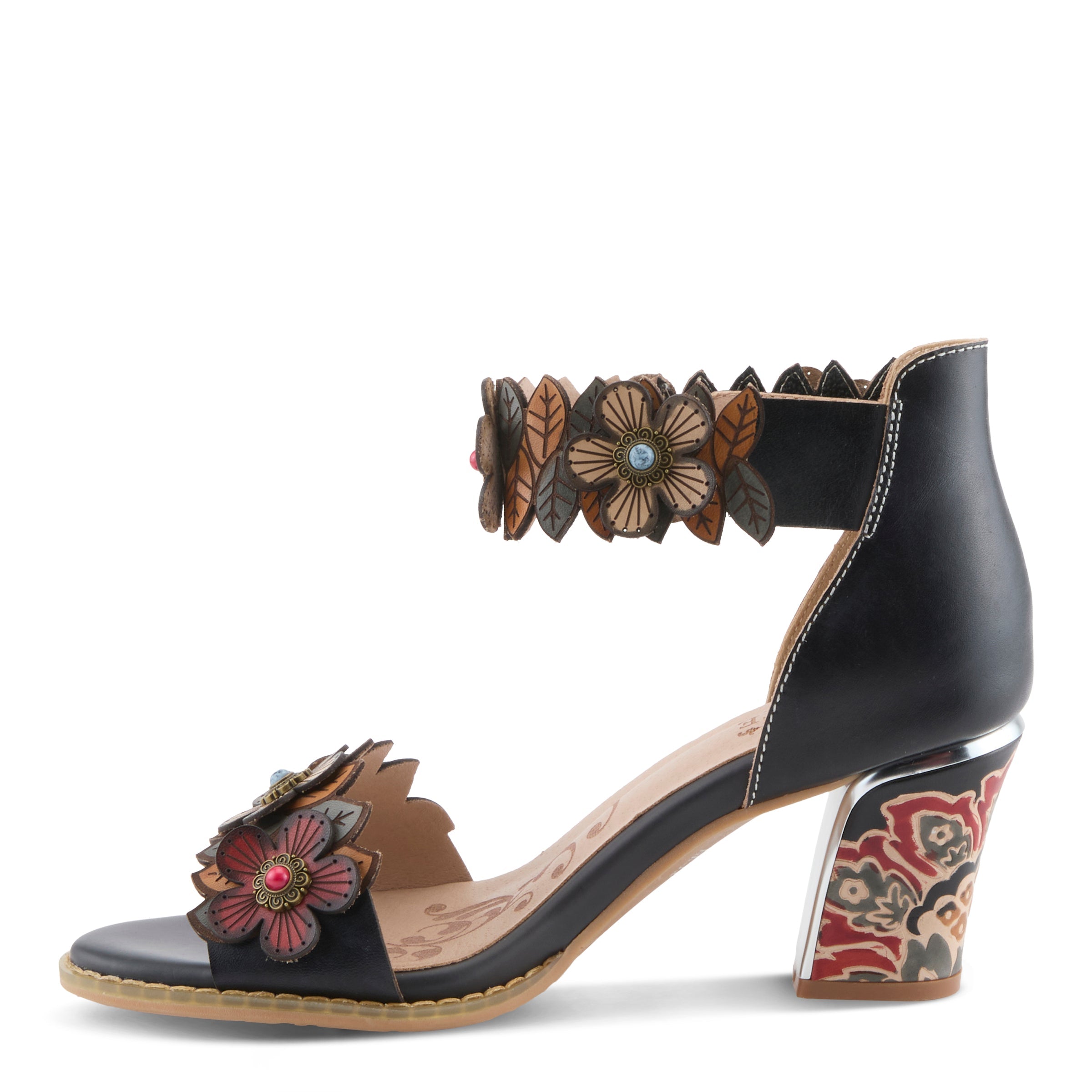 L'Artiste L'ARTISTE DOUBLELOVE SANDALS sandal in camel multi with handcrafted leather design