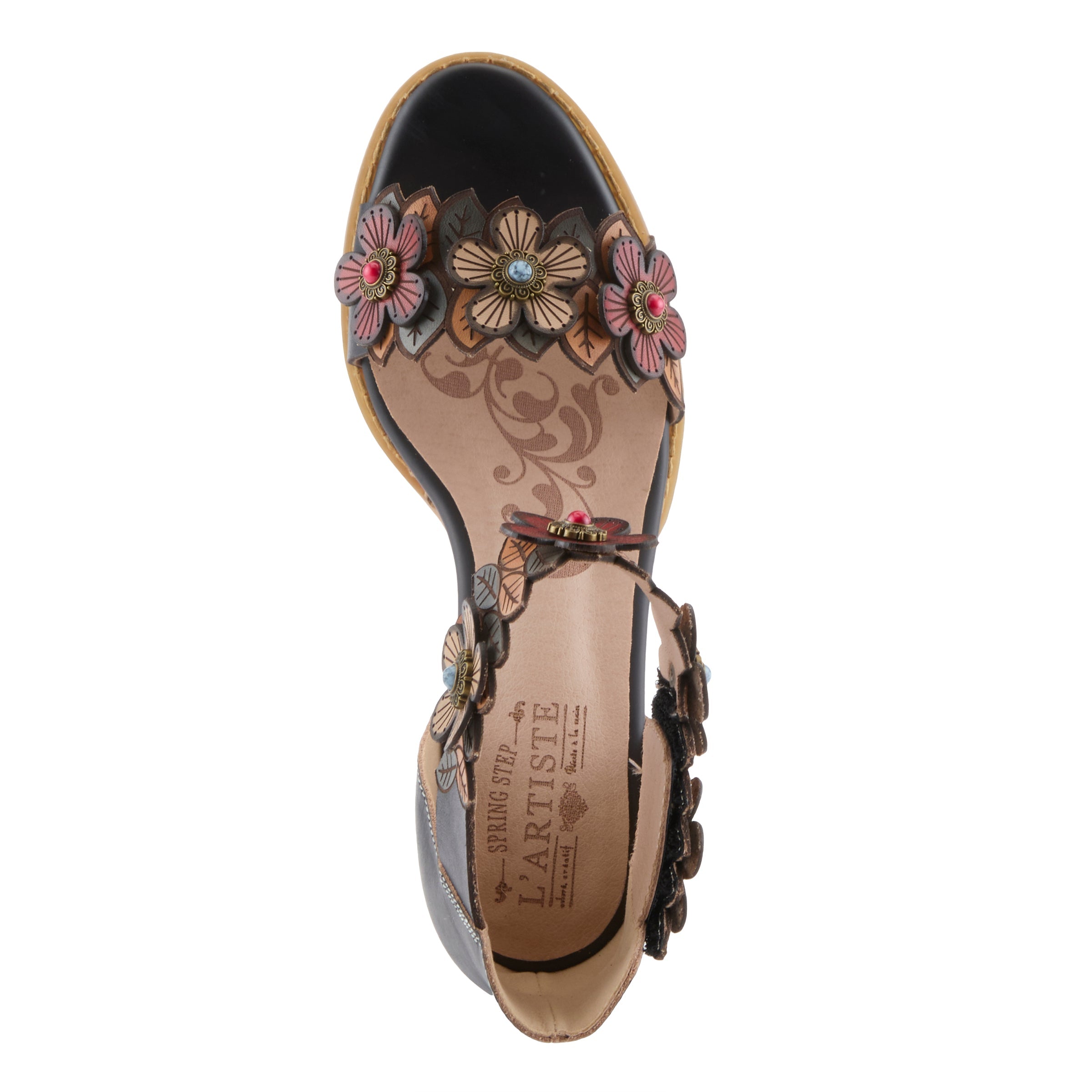L'Artiste L'ARTISTE DOUBLELOVE SANDALS sandal in camel multi with handcrafted leather design