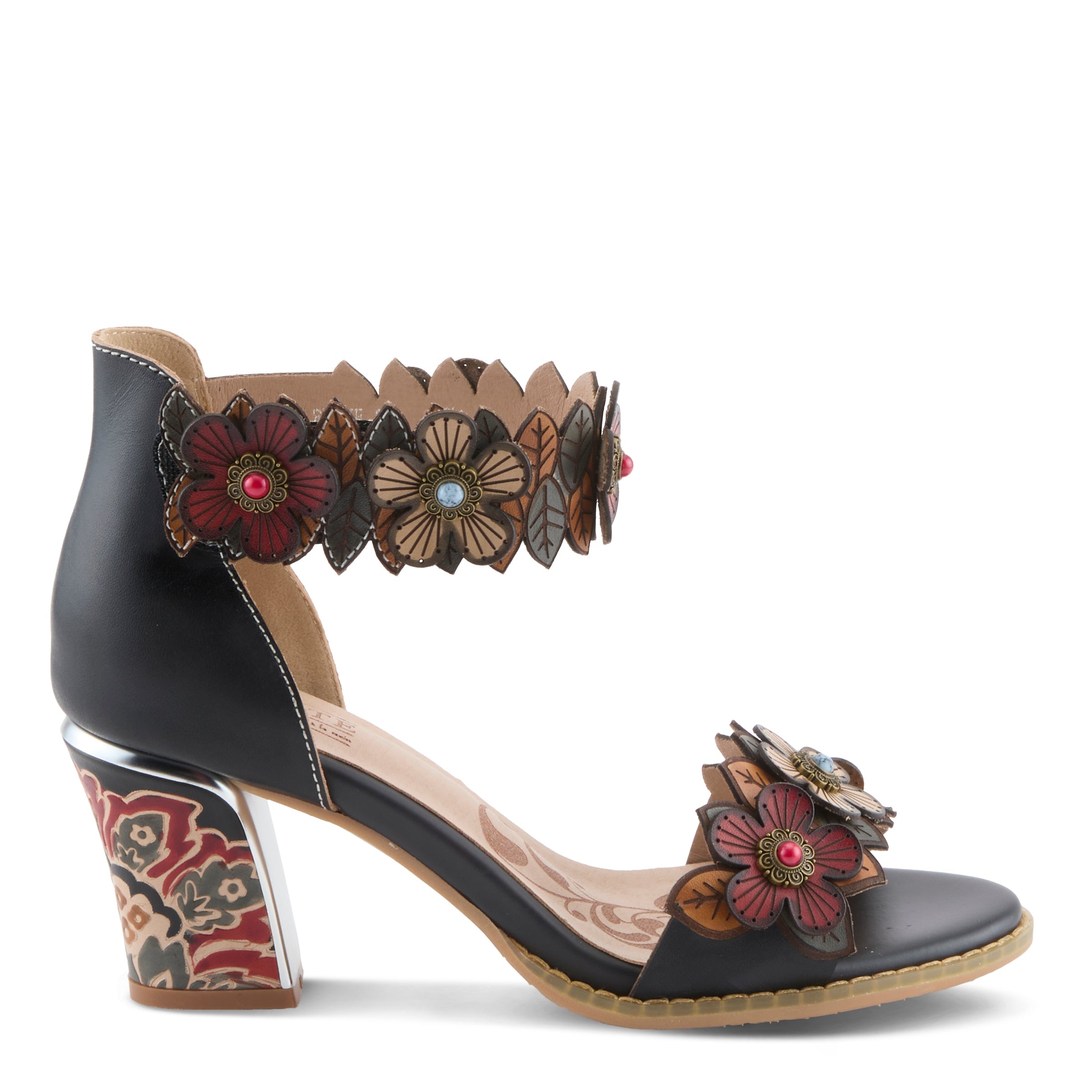 L'Artiste L'ARTISTE DOUBLELOVE SANDALS sandal in camel multi with handcrafted leather design