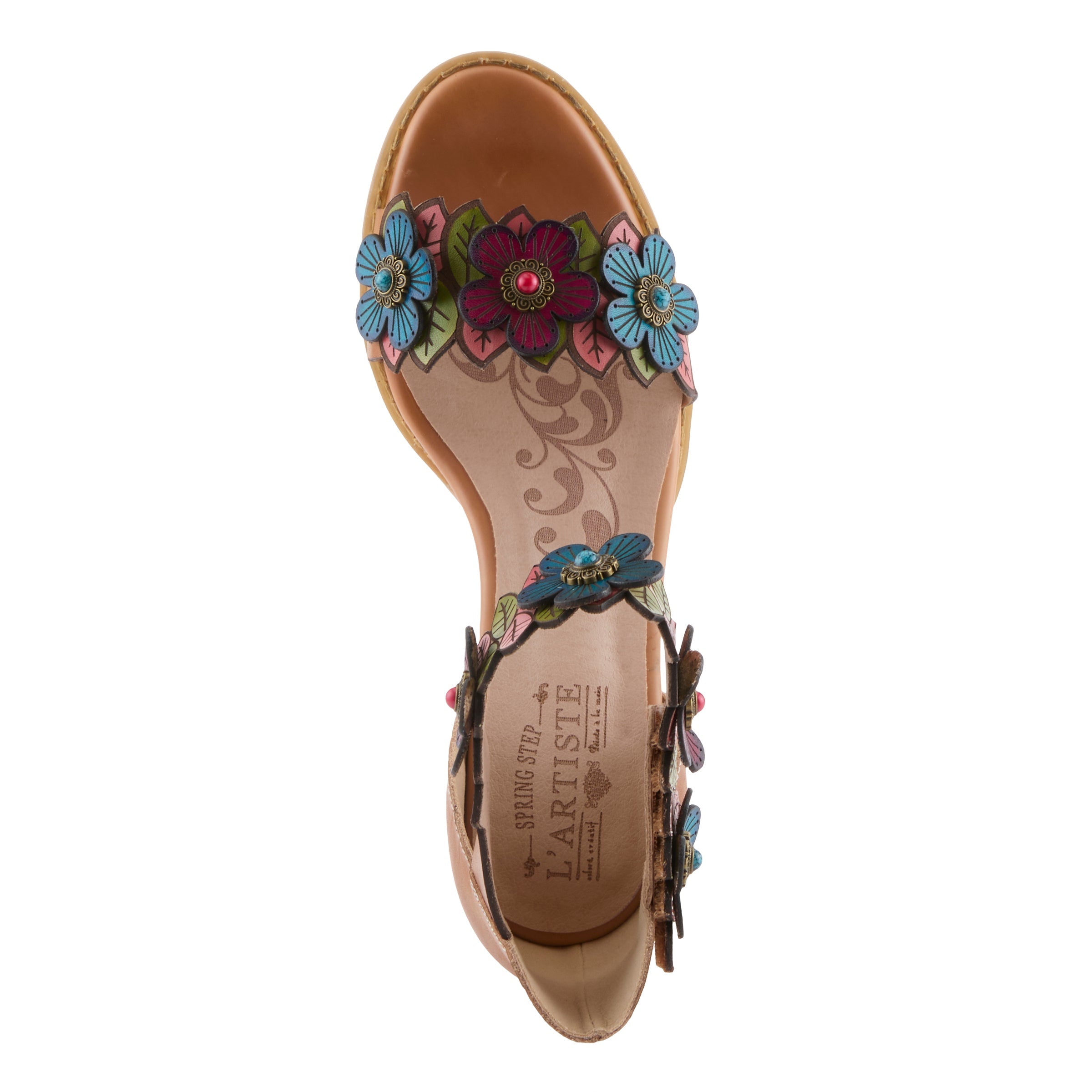 L'Artiste L'ARTISTE DOUBLELOVE SANDALS sandal in black multi with handcrafted leather design