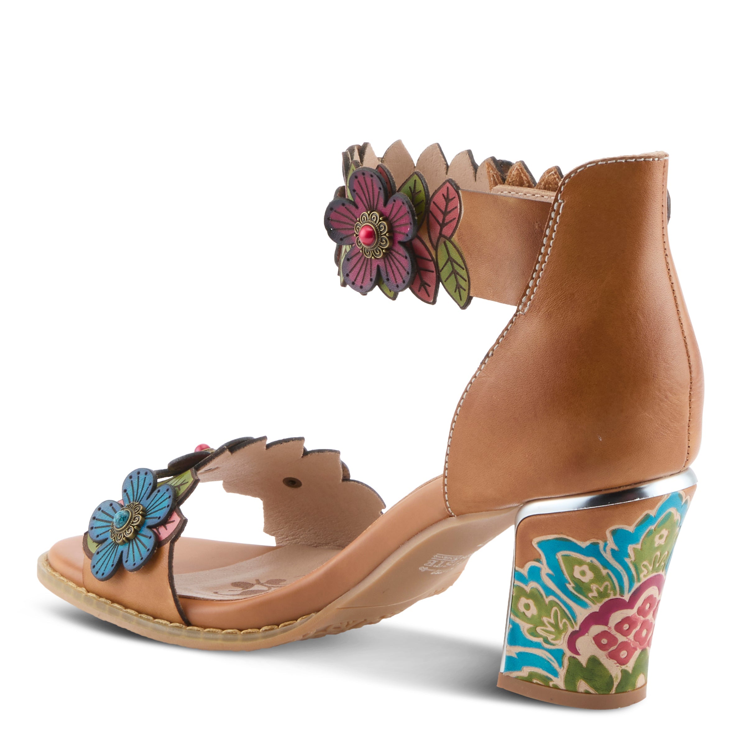 L'Artiste L'ARTISTE DOUBLELOVE SANDALS sandal in black multi with handcrafted leather design