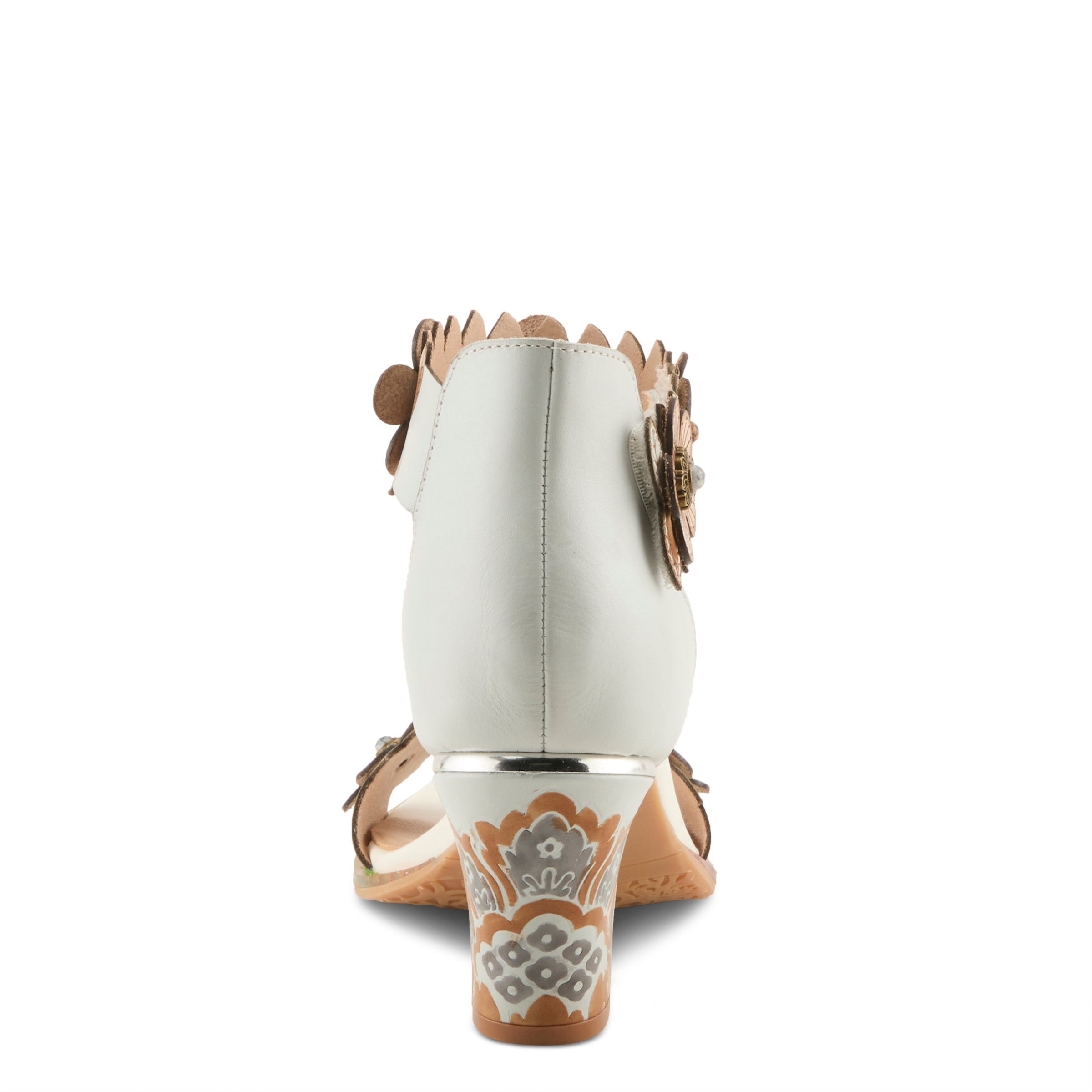 L'Artiste L'ARTISTE DOUBLELOVE SANDALS sandal in white multi with handcrafted leather design