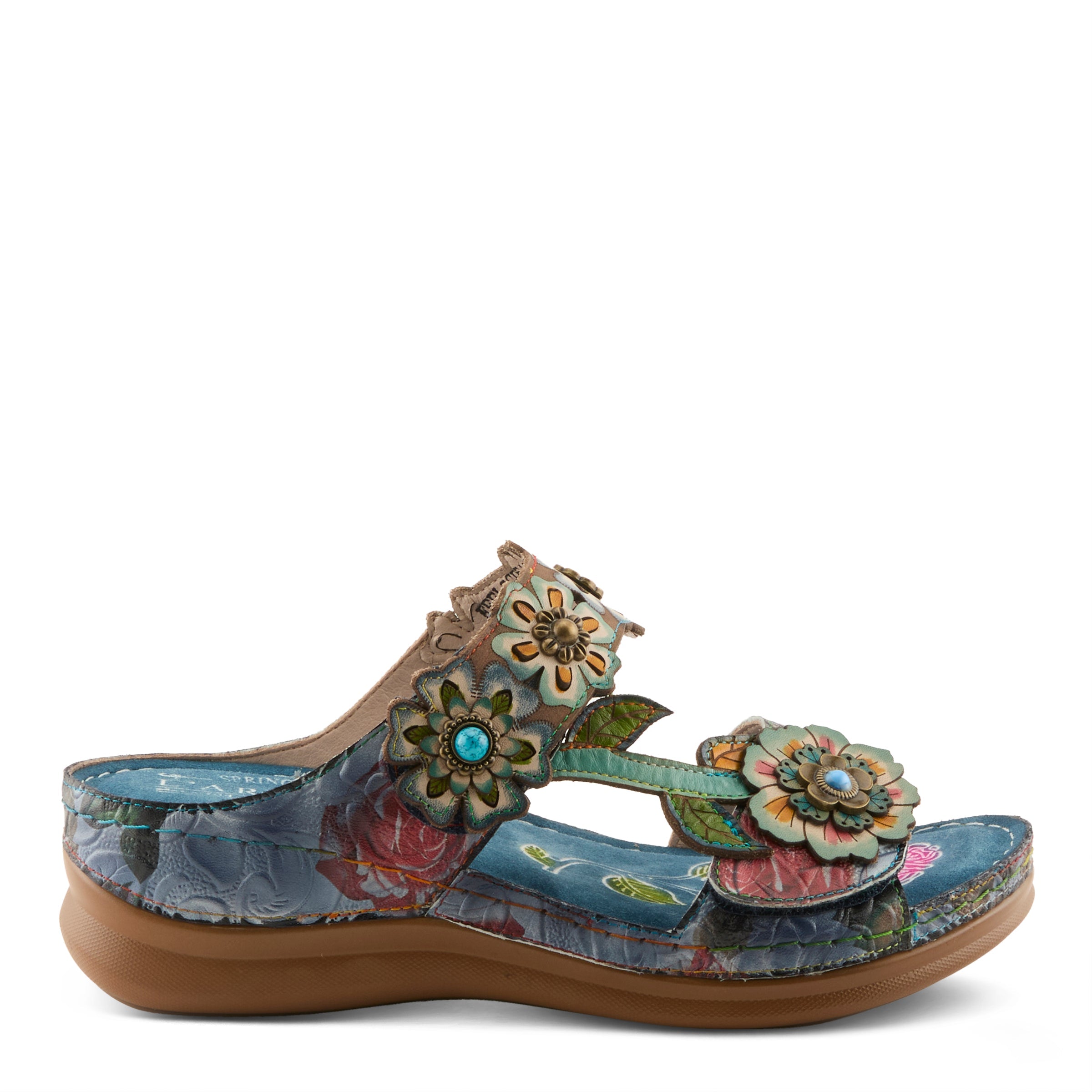 L'Artiste L'ARTISTE FEELSGREAT SANDALS sandal in blue multi with handcrafted leather design