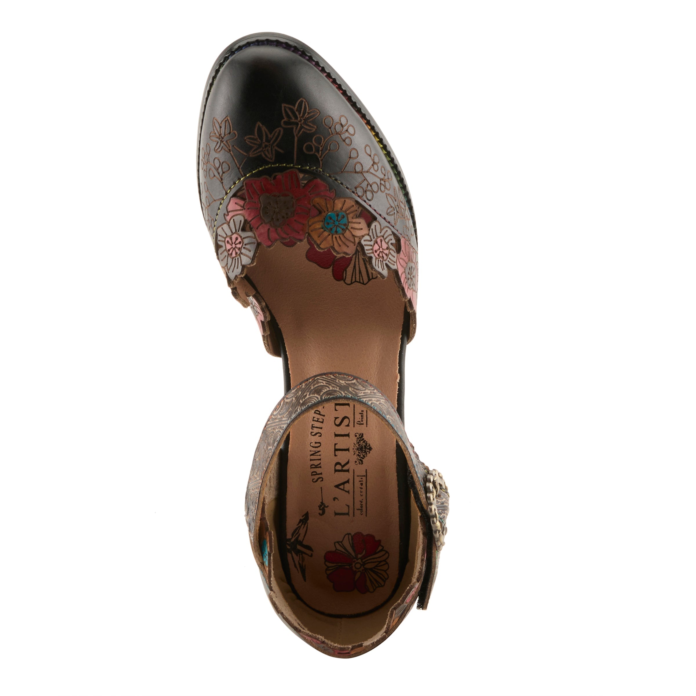 L'Artiste L'ARTISTE HAPPYDANCE SHOE shoe in beige multi with handcrafted leather design