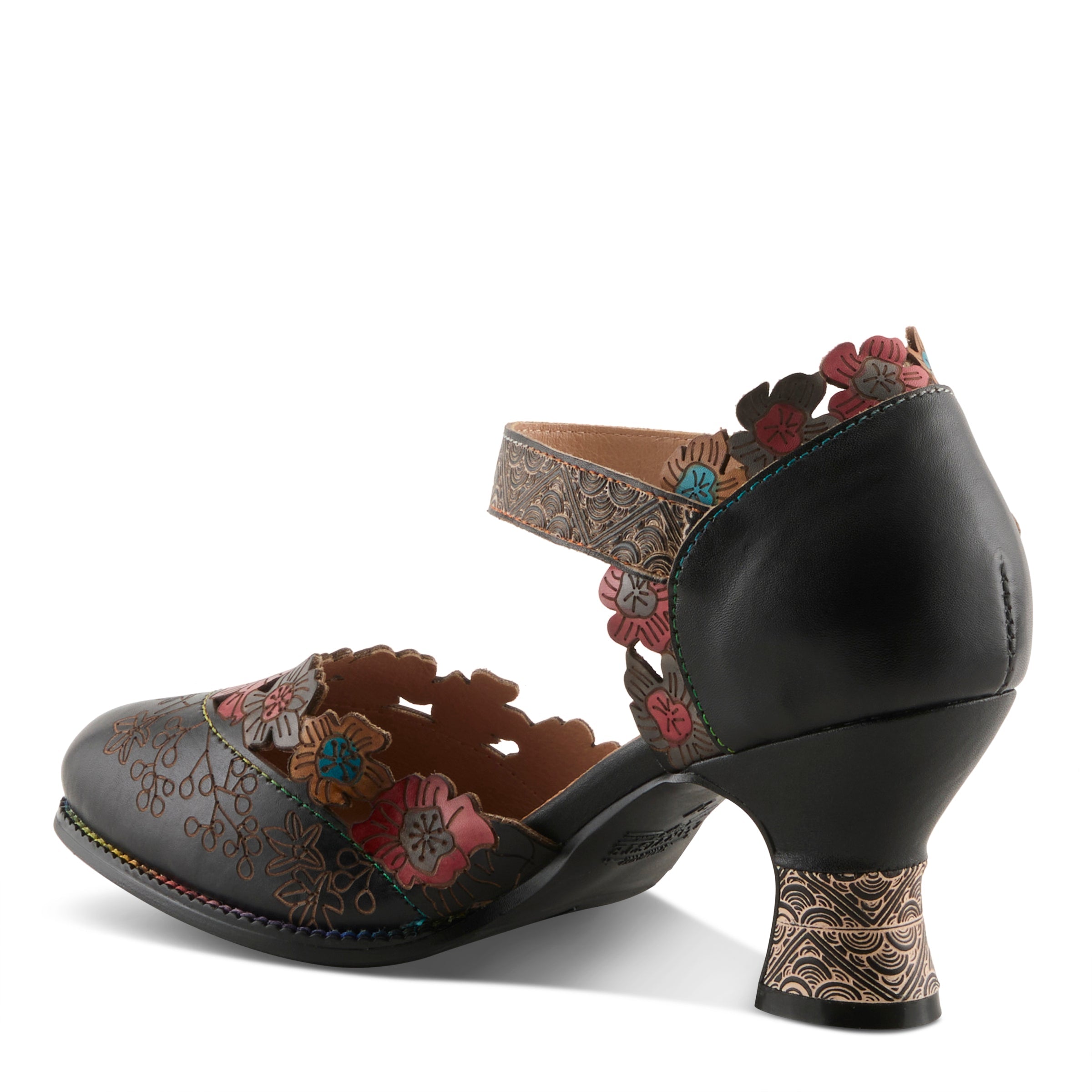 L'Artiste L'ARTISTE HAPPYDANCE SHOE shoe in beige multi with handcrafted leather design