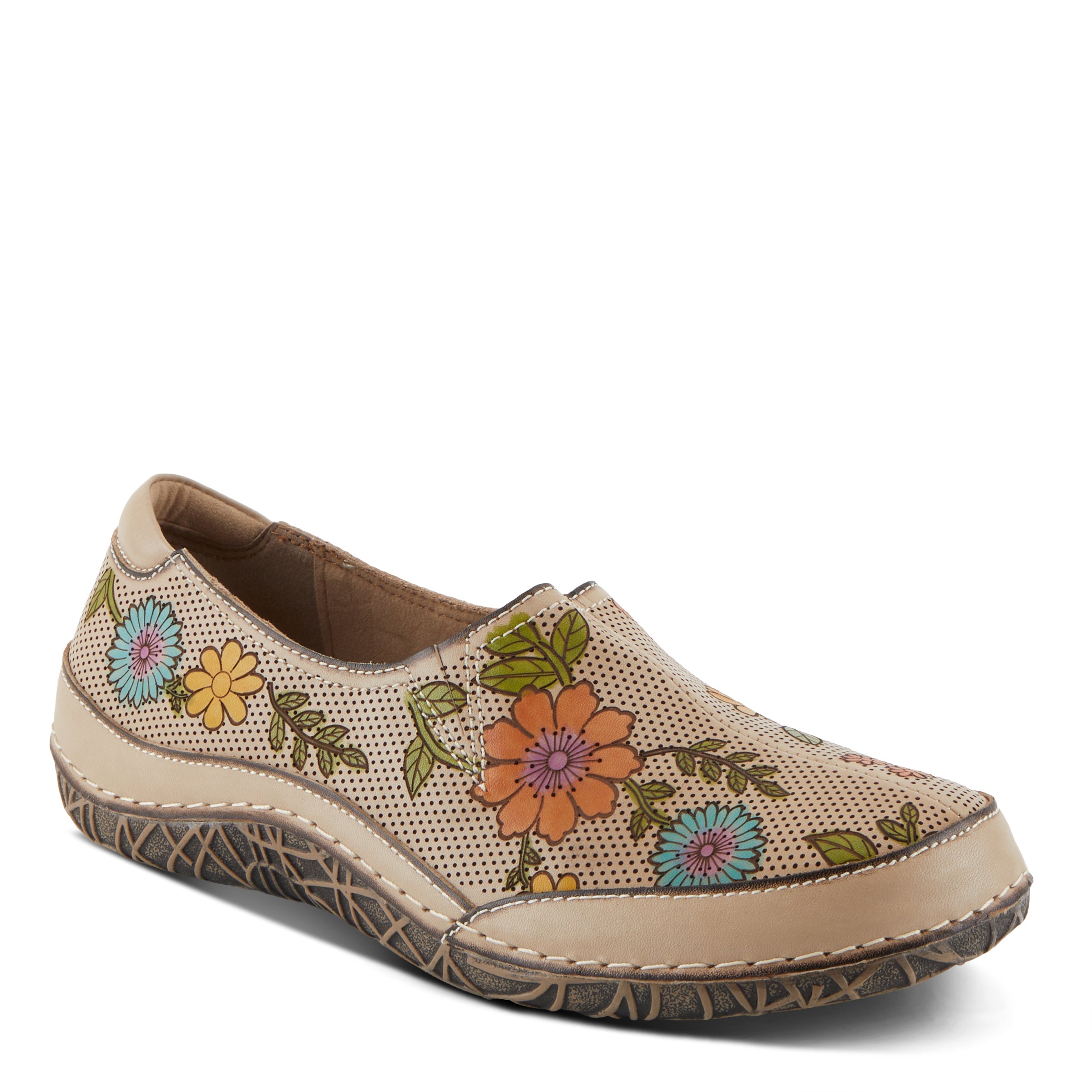 L'Artiste L'ARTISTE LIBORA-DELITE SHOES shoe in beige multi with handcrafted leather design