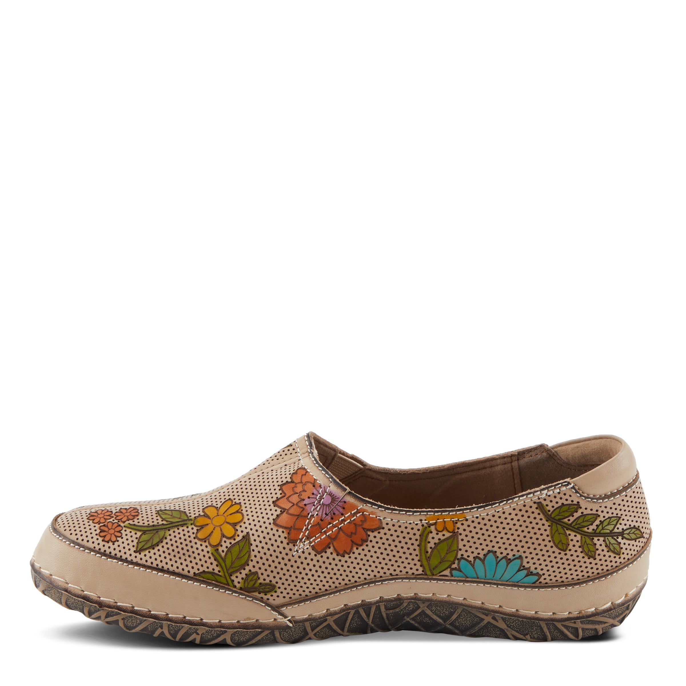 L'Artiste L'ARTISTE LIBORA-DELITE SHOES shoe in beige multi with handcrafted leather design