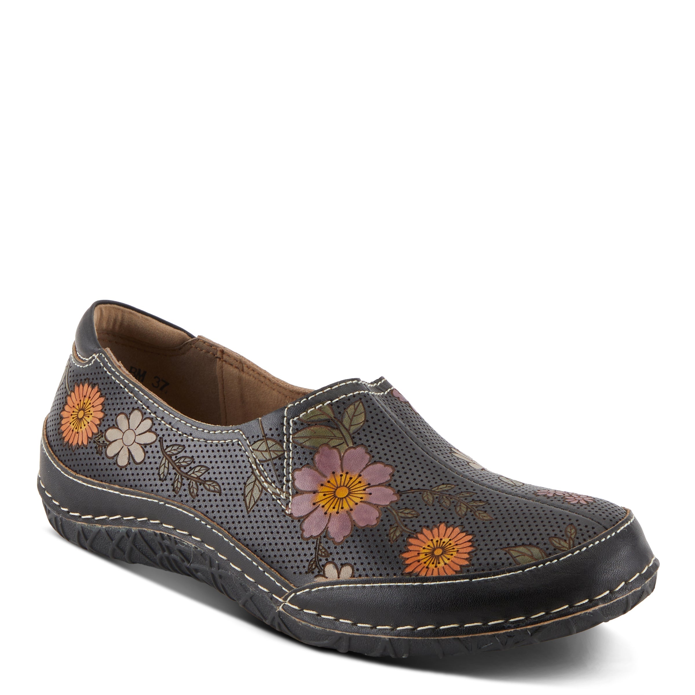 L'Artiste L'ARTISTE LIBORA-DELITE SHOES shoe in black multi with handcrafted leather design