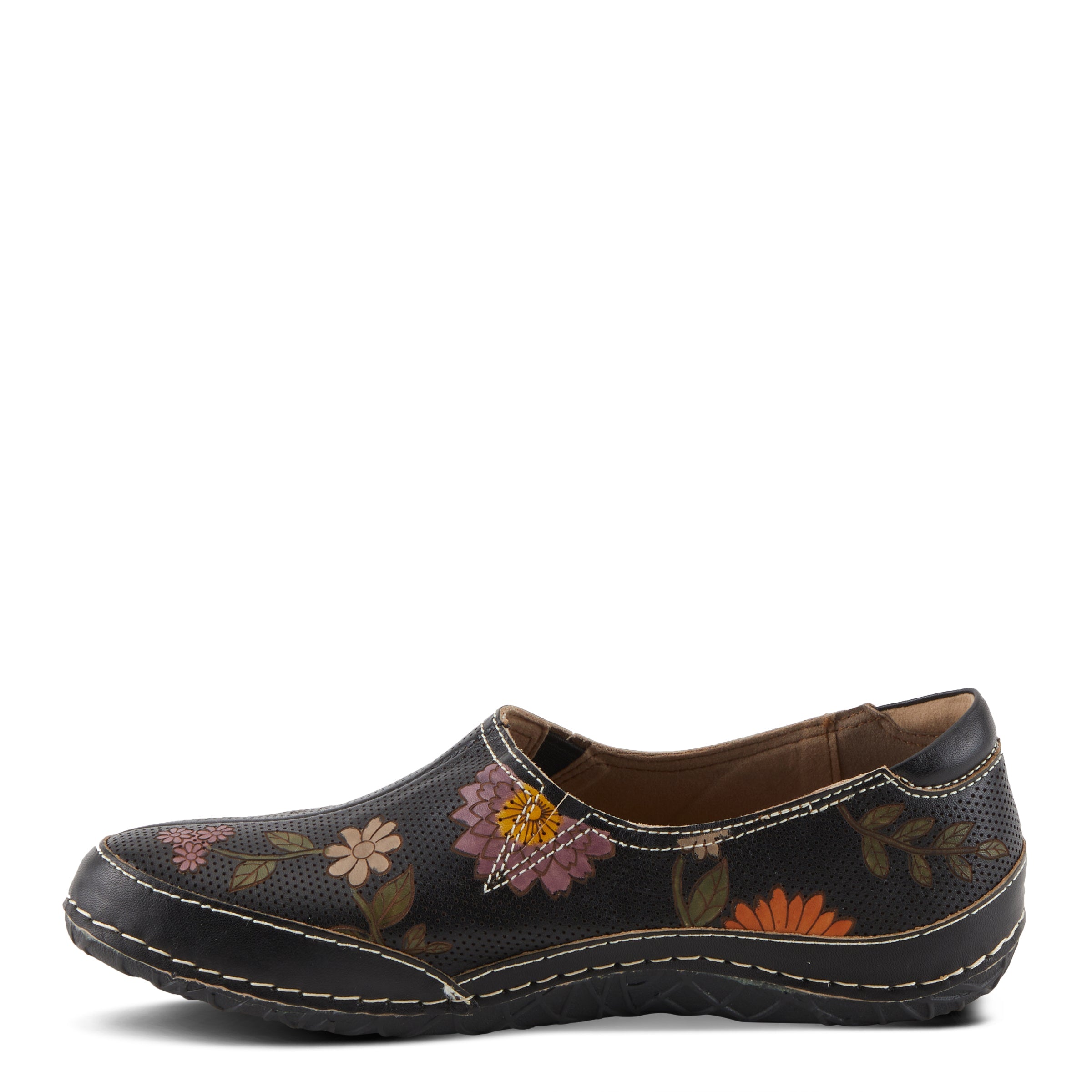L'Artiste L'ARTISTE LIBORA-DELITE SHOES shoe in black multi with handcrafted leather design
