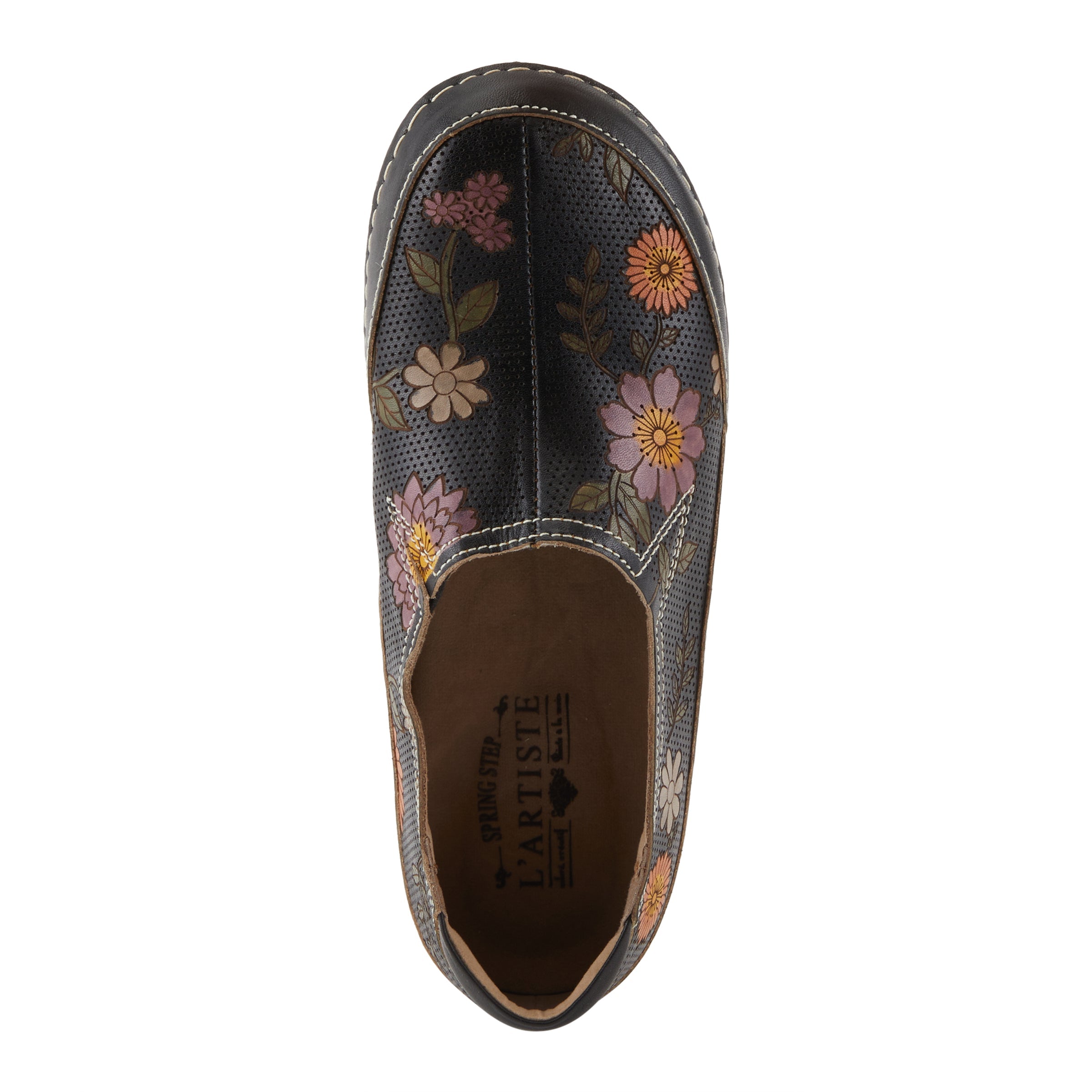 L'Artiste L'ARTISTE LIBORA-DELITE SHOES shoe in black multi with handcrafted leather design