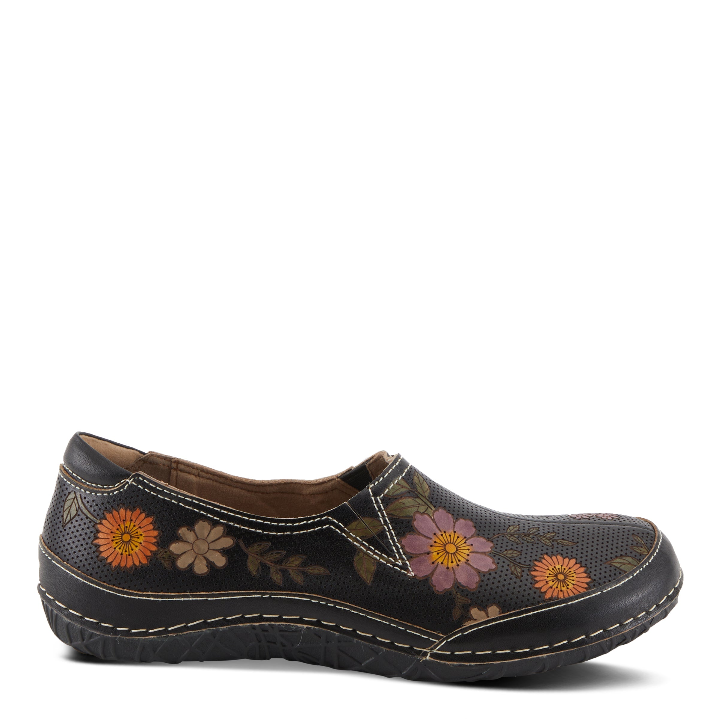 L'Artiste L'ARTISTE LIBORA-DELITE SHOES shoe in black multi with handcrafted leather design