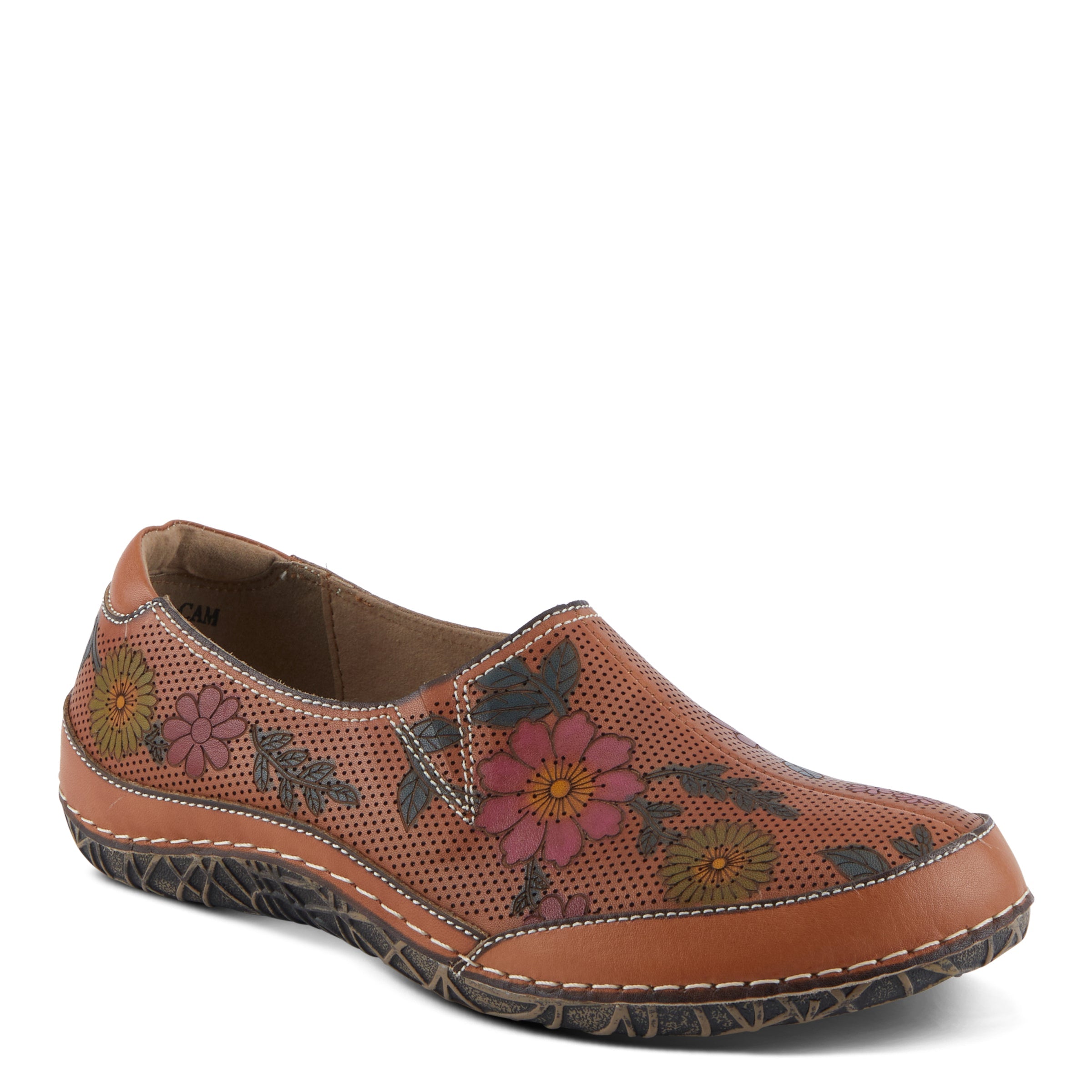 L'Artiste L'ARTISTE LIBORA-DELITE SHOES shoe in bordeaux multi with handcrafted leather design