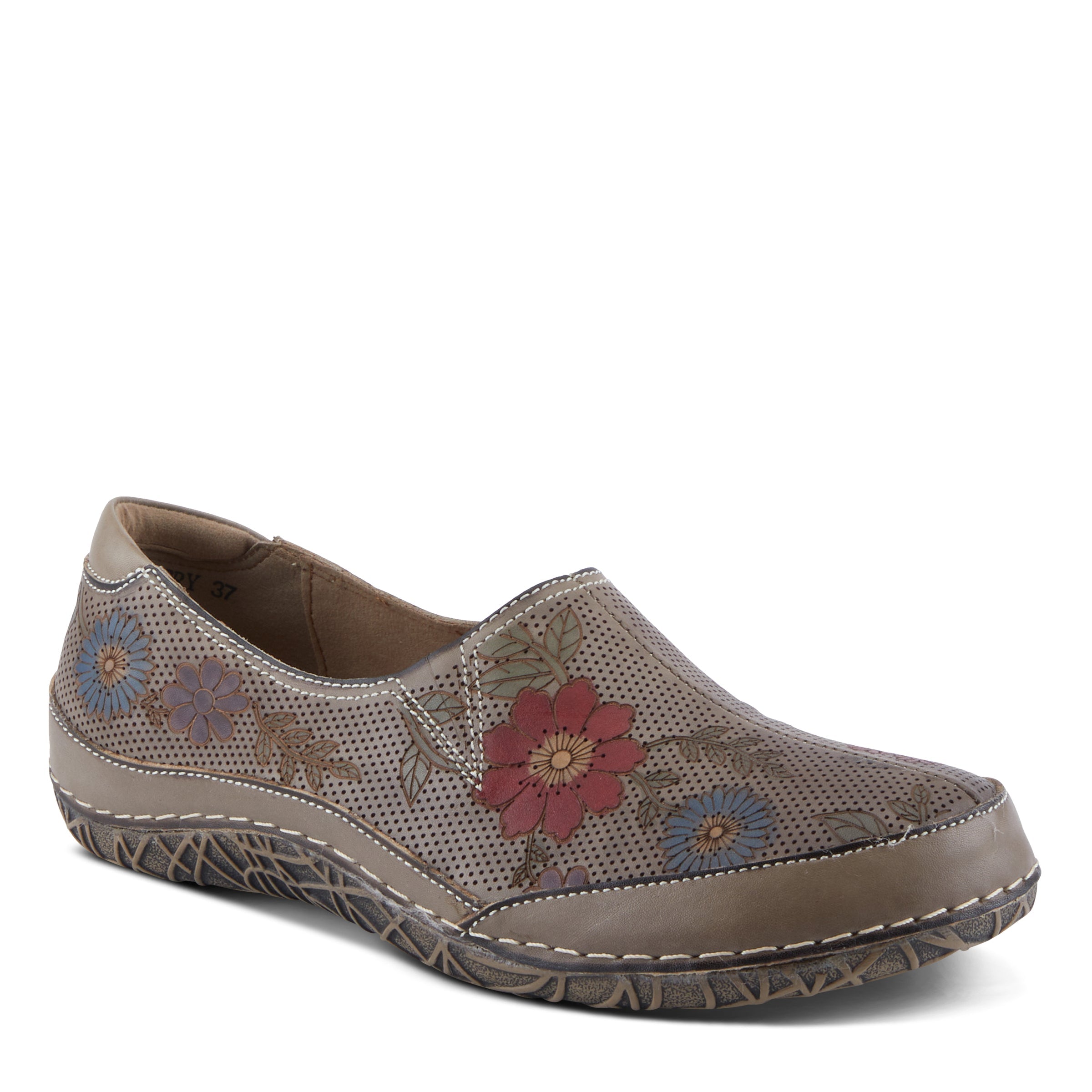 L'Artiste L'ARTISTE LIBORA-DELITE SHOES shoe in camel multi with handcrafted leather design