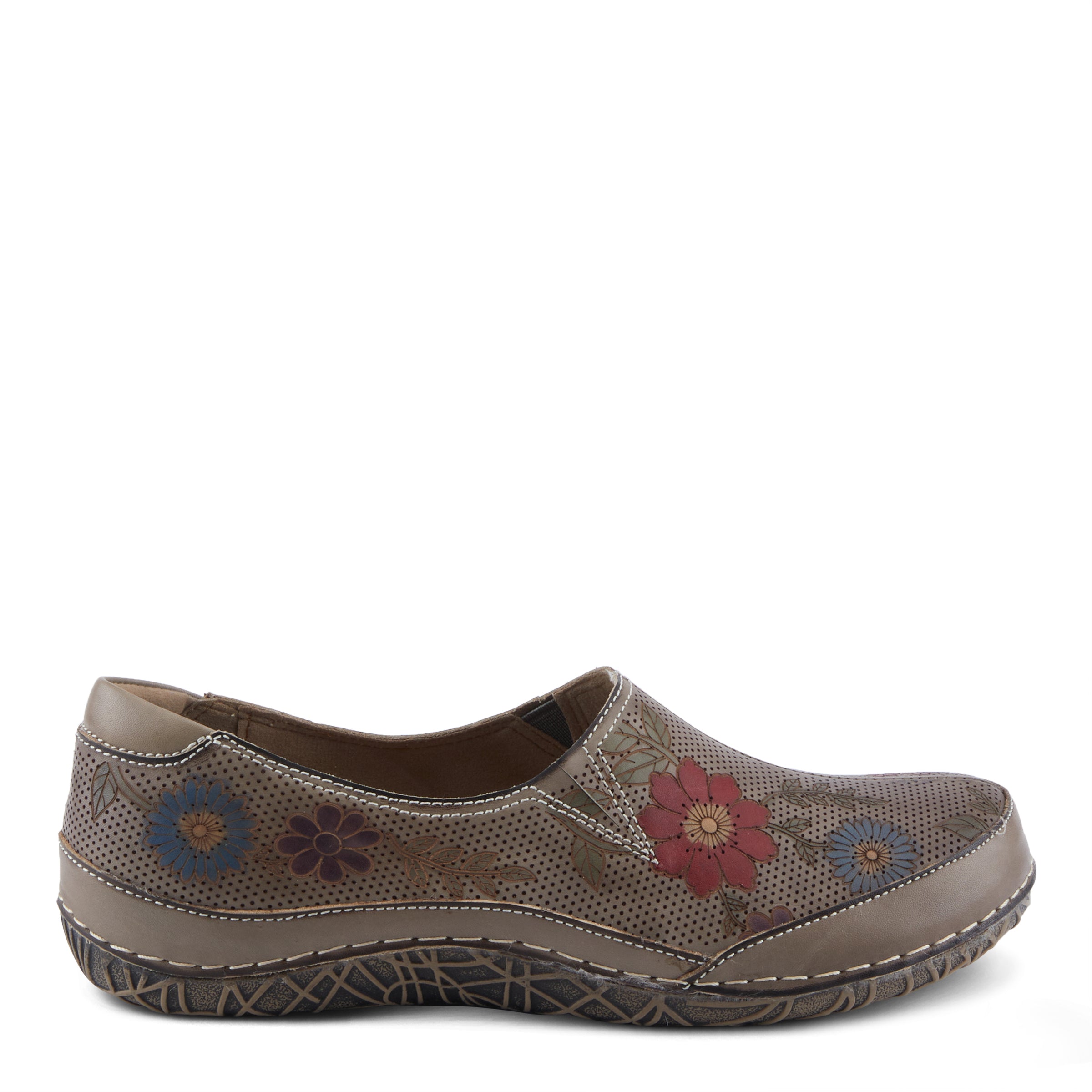 L'Artiste L'ARTISTE LIBORA-DELITE SHOES shoe in grey multi with handcrafted leather design