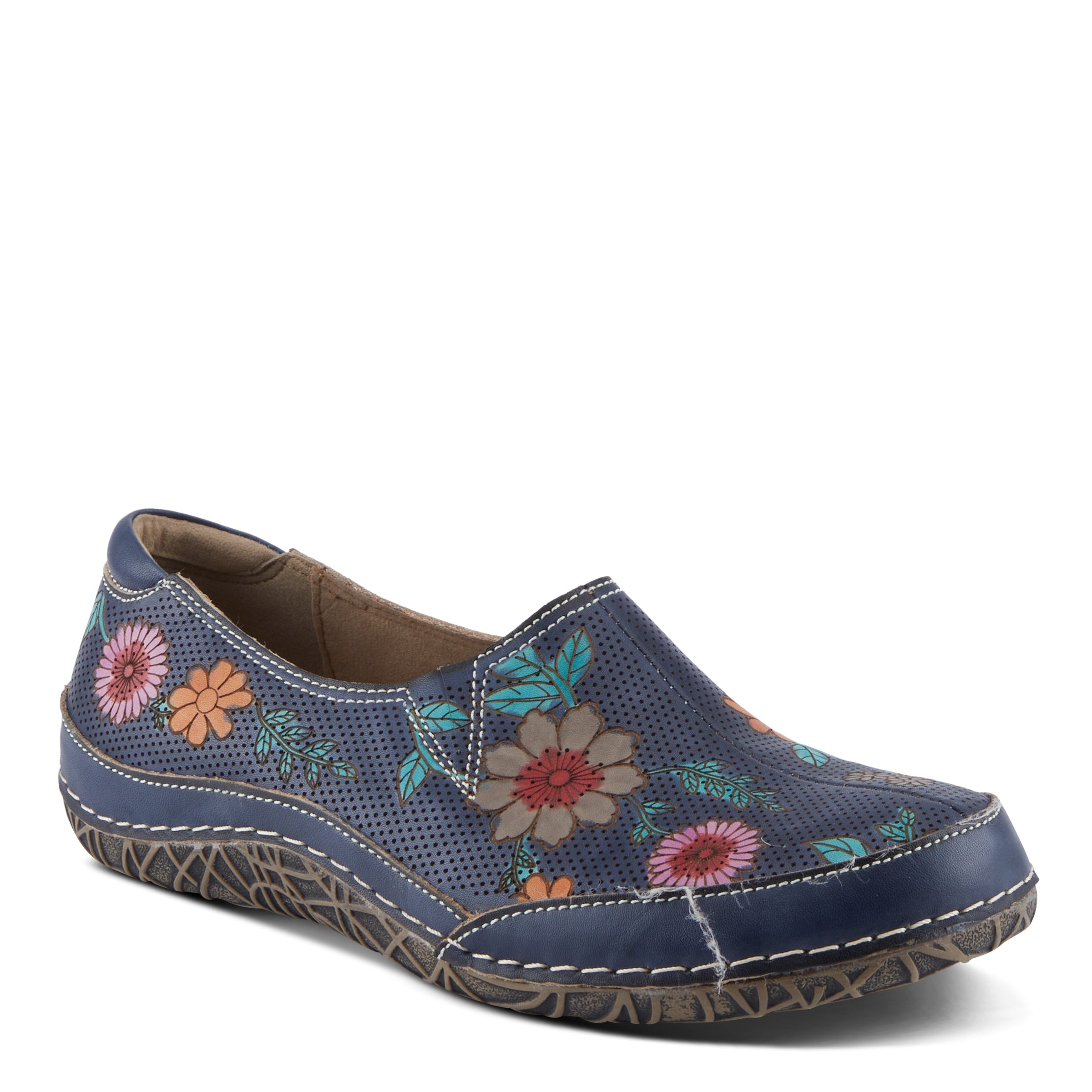 L'Artiste L'ARTISTE LIBORA-DELITE SHOES shoe in grey multi with handcrafted leather design