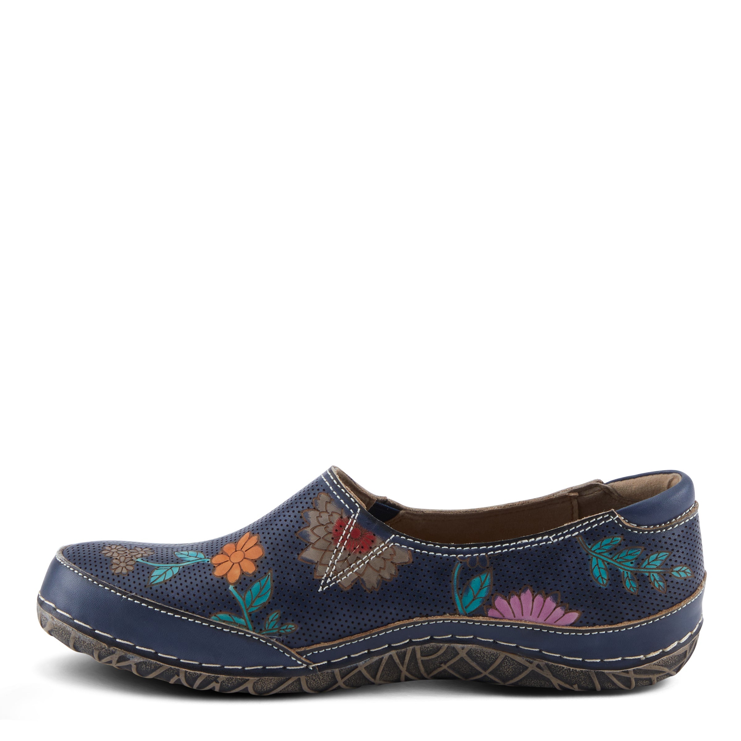 L'Artiste L'ARTISTE LIBORA-DELITE SHOES shoe in grey multi with handcrafted leather design