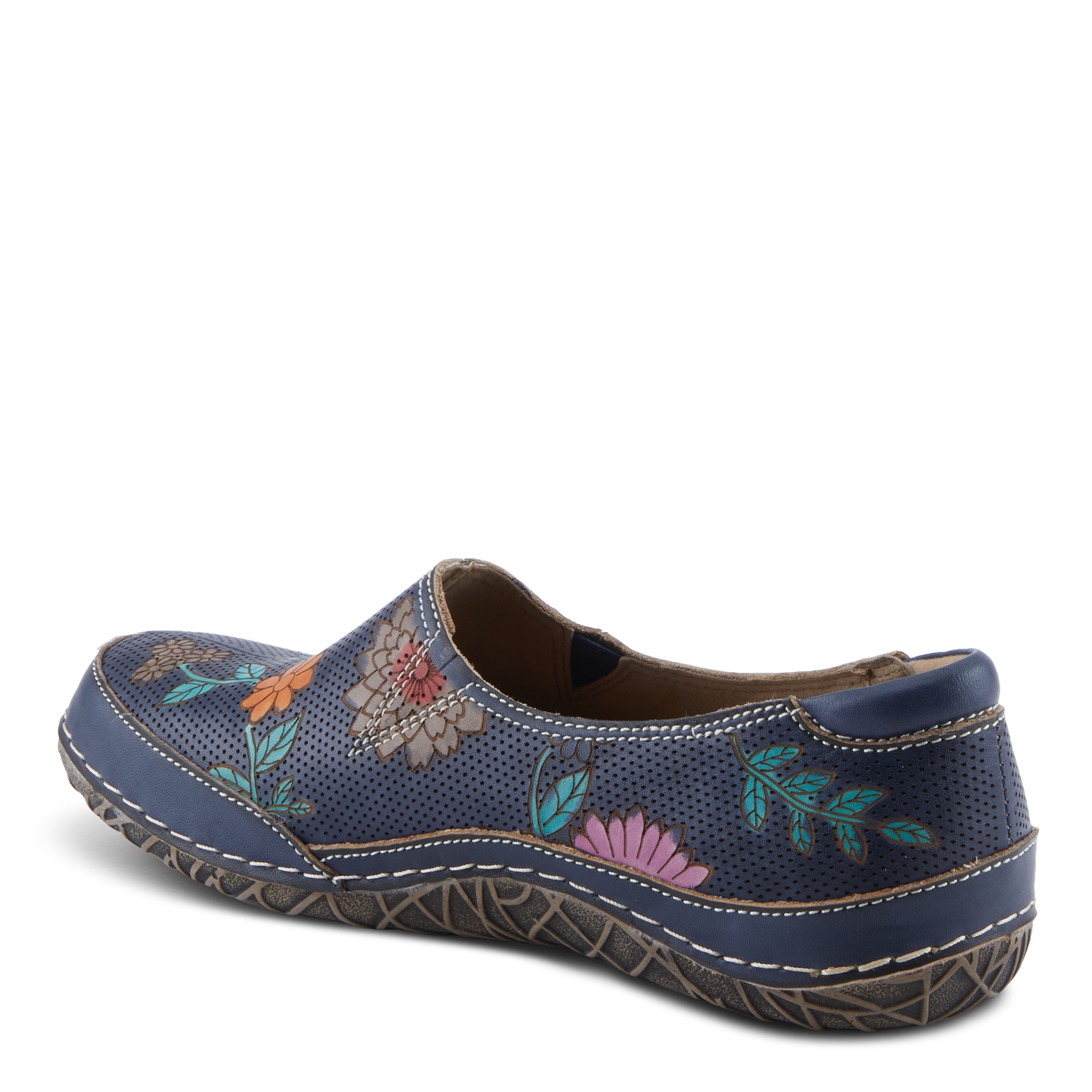 L'Artiste L'ARTISTE LIBORA-DELITE SHOES shoe in navy multi with handcrafted leather design