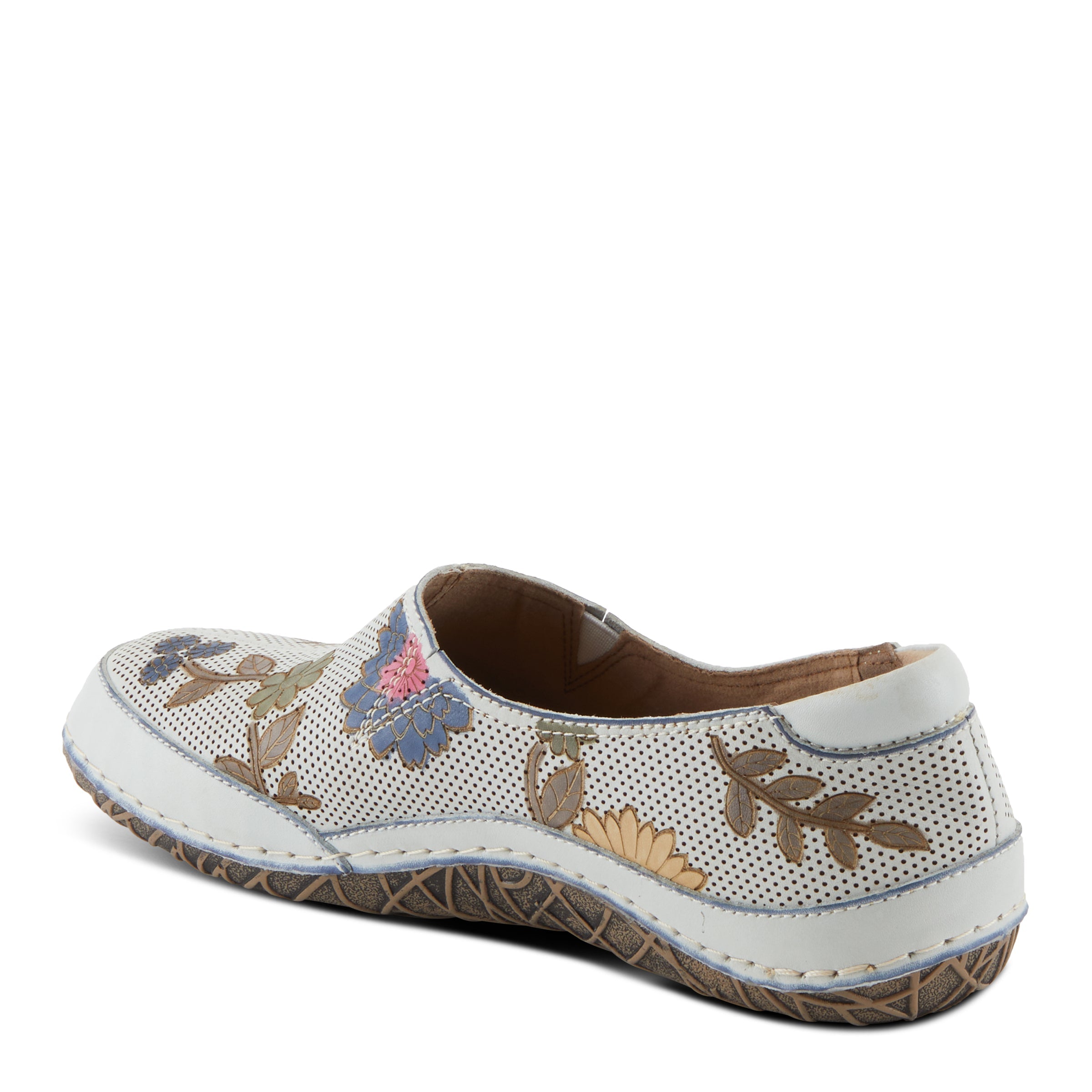 L'Artiste L'ARTISTE LIBORA-DELITE SHOES shoe in off white multi with handcrafted leather design
