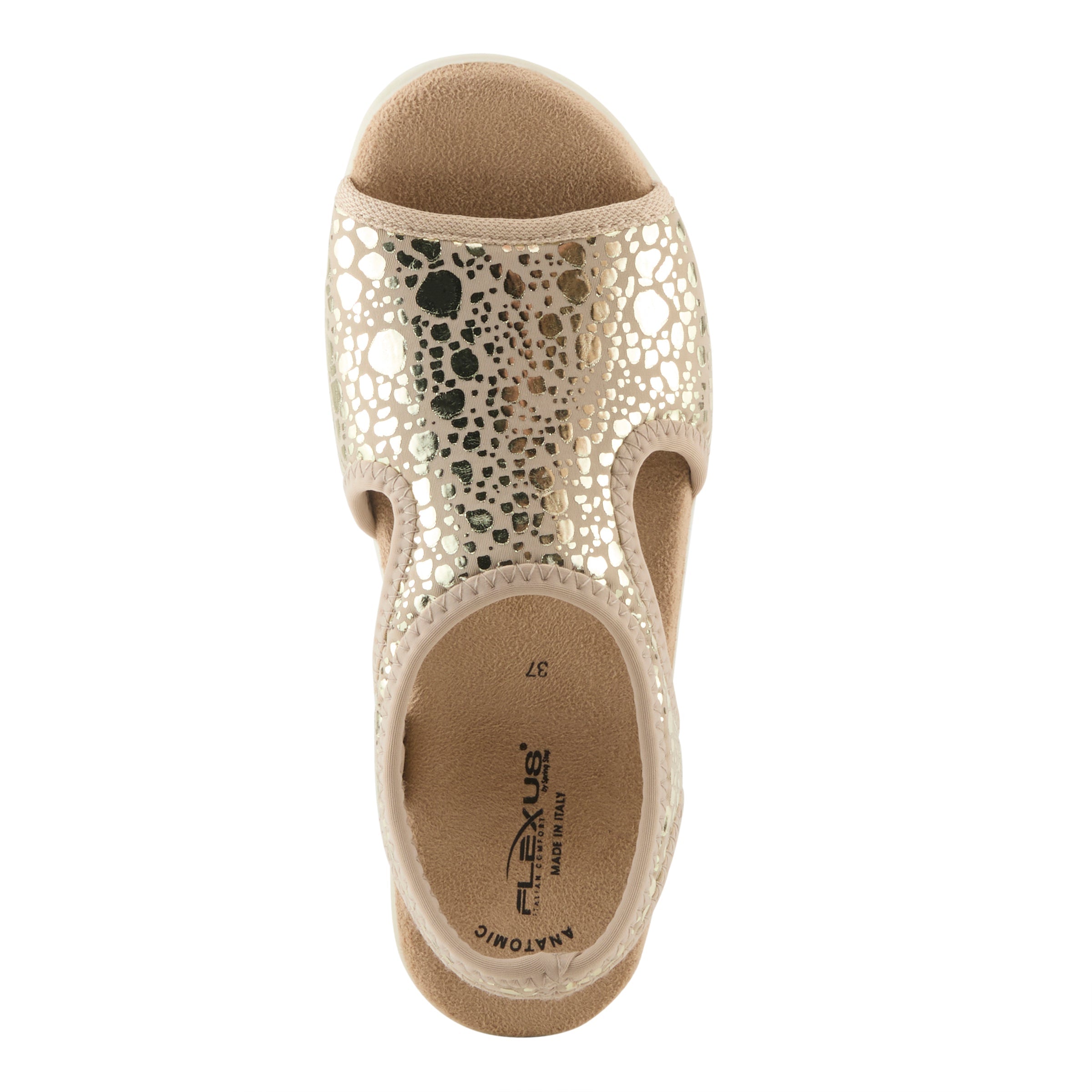 Flexus Flexus NYAMAN-CRACKLE Sandals sandal in gold with flexible sole