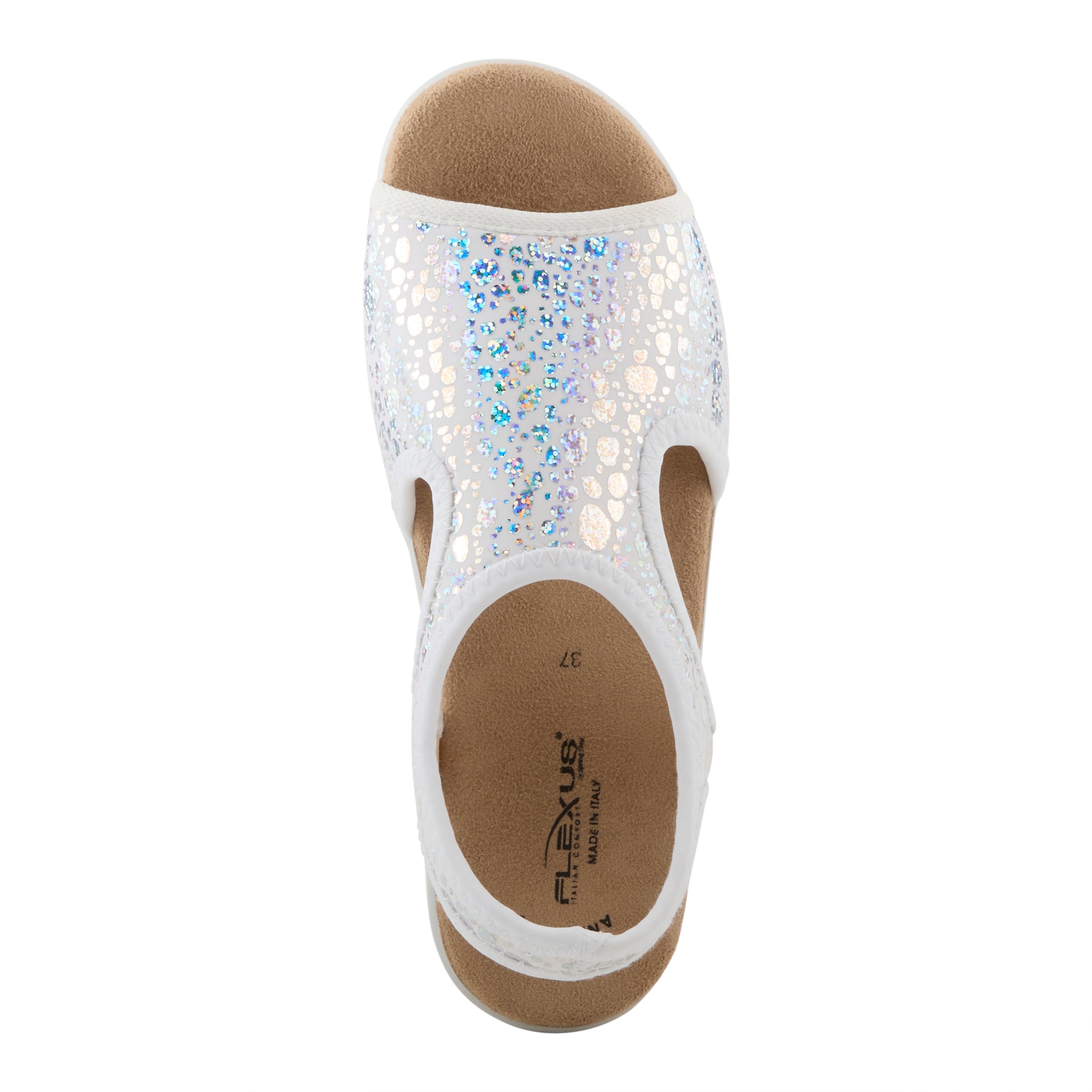 Flexus Flexus NYAMAN-CRACKLE Sandals sandal in silver with flexible sole
