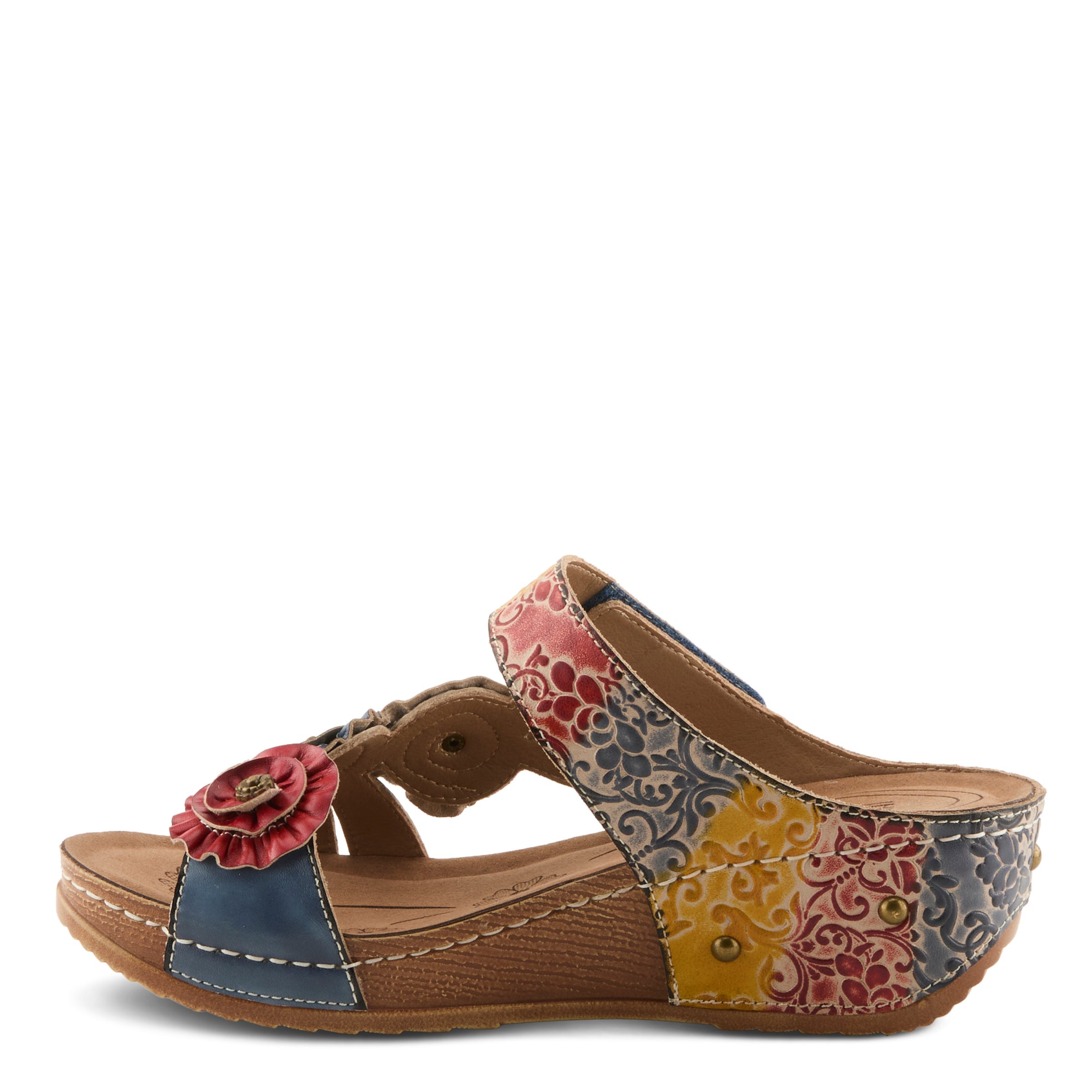 L'Artiste L'ARTISTE OHSOSWEET SANDALS sandal in blue multi with handcrafted leather design