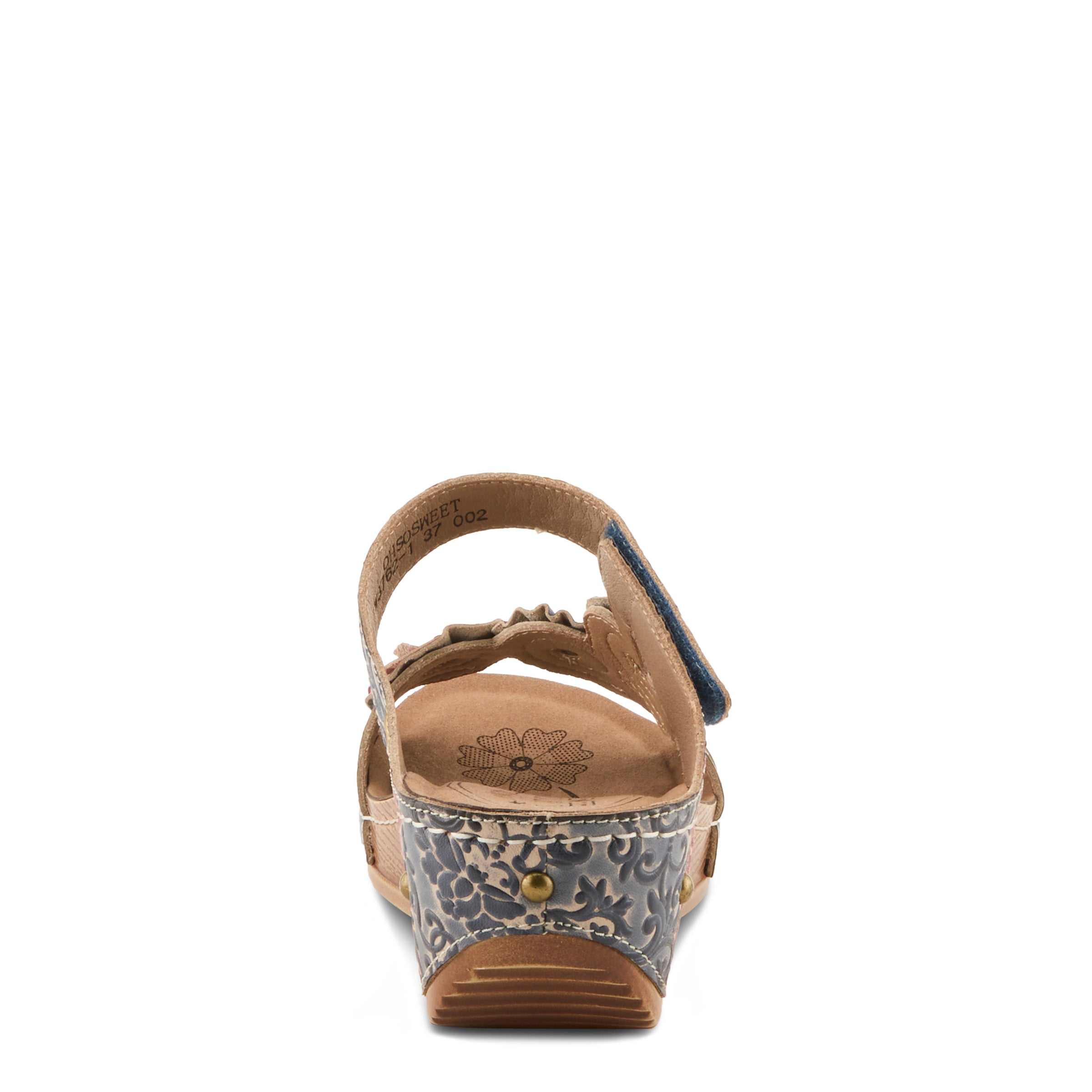 L'Artiste L'ARTISTE OHSOSWEET SANDALS sandal in blue multi with handcrafted leather design