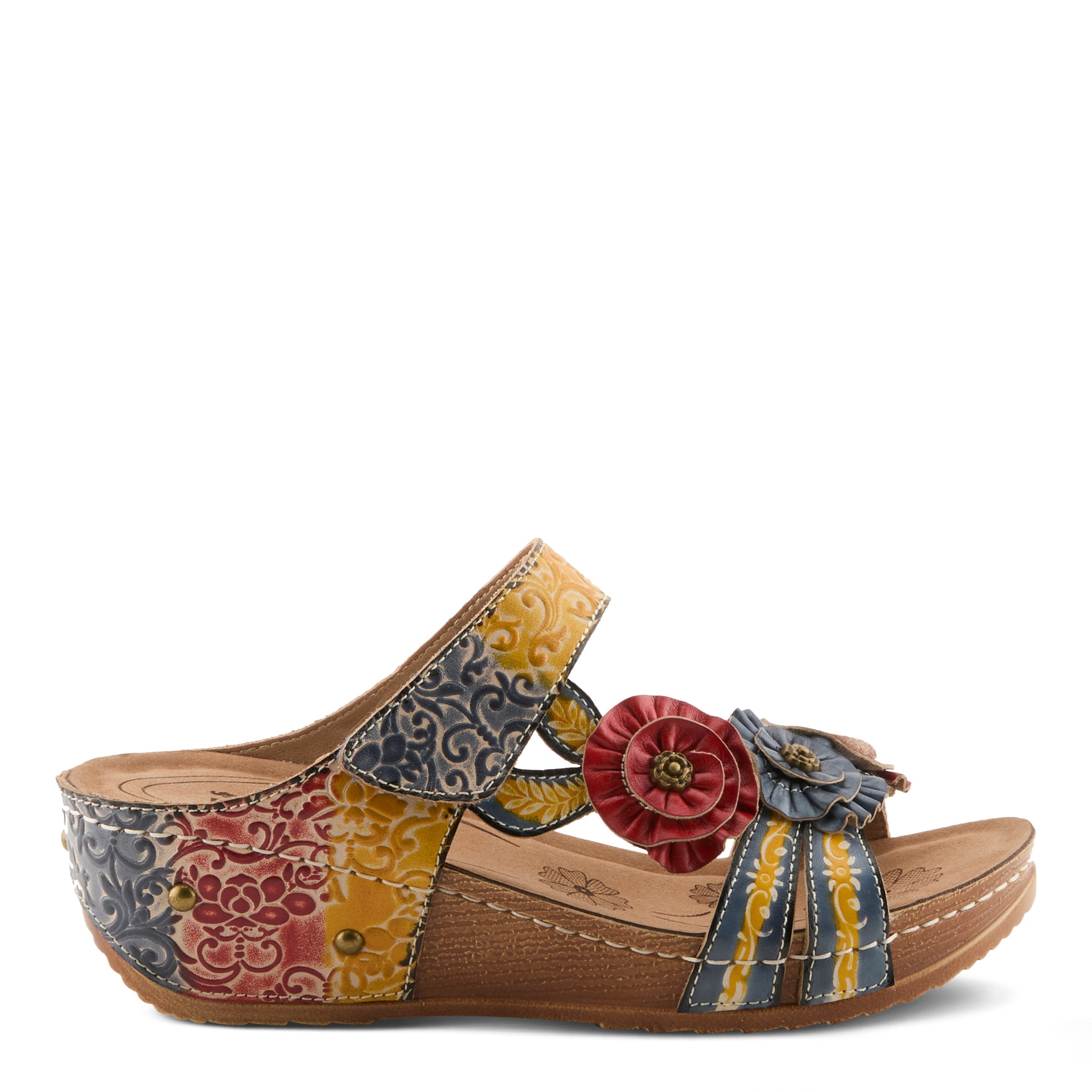 L'Artiste L'ARTISTE OHSOSWEET SANDALS sandal in blue multi with handcrafted leather design