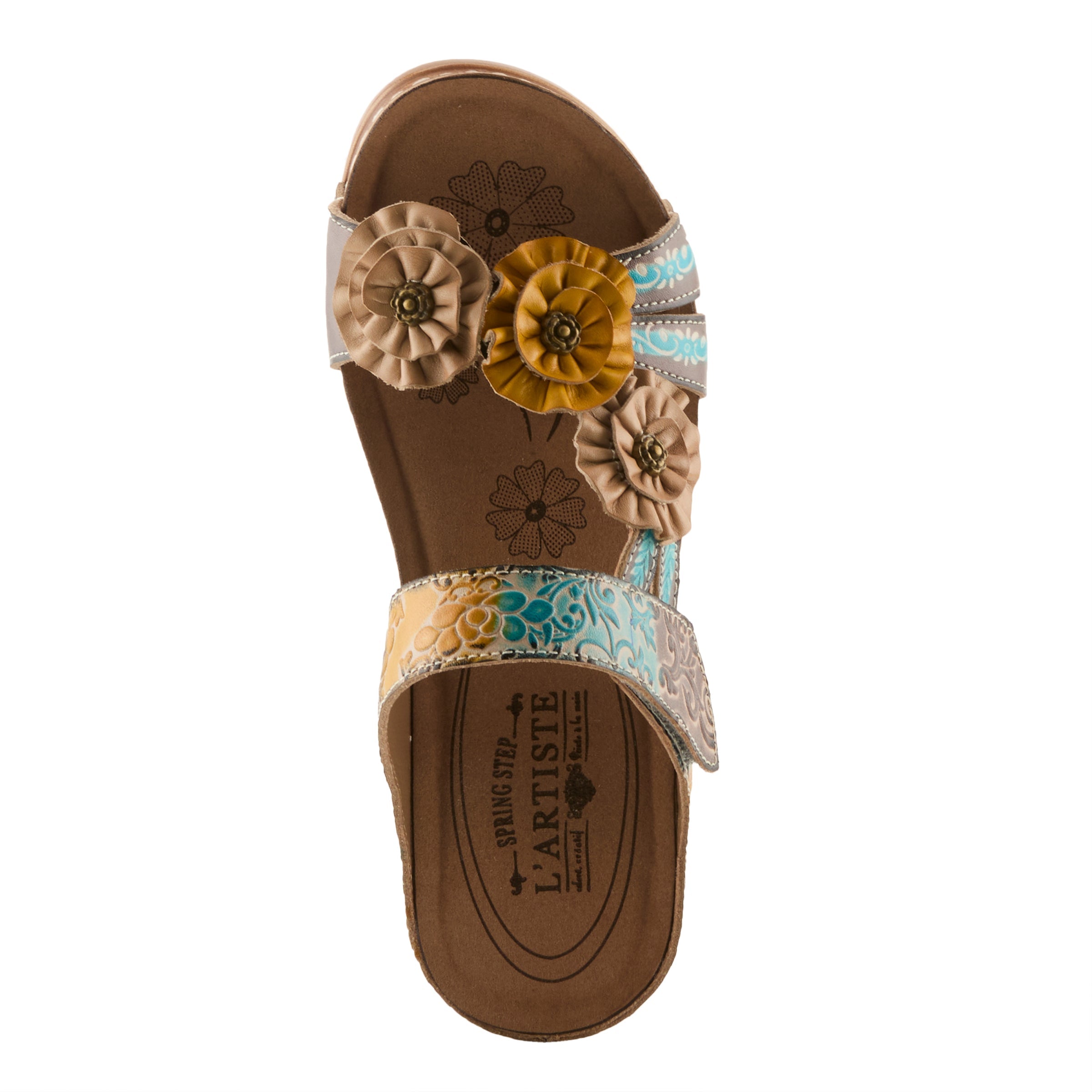 L'Artiste L'ARTISTE OHSOSWEET SANDALS sandal in grey multi with handcrafted leather design
