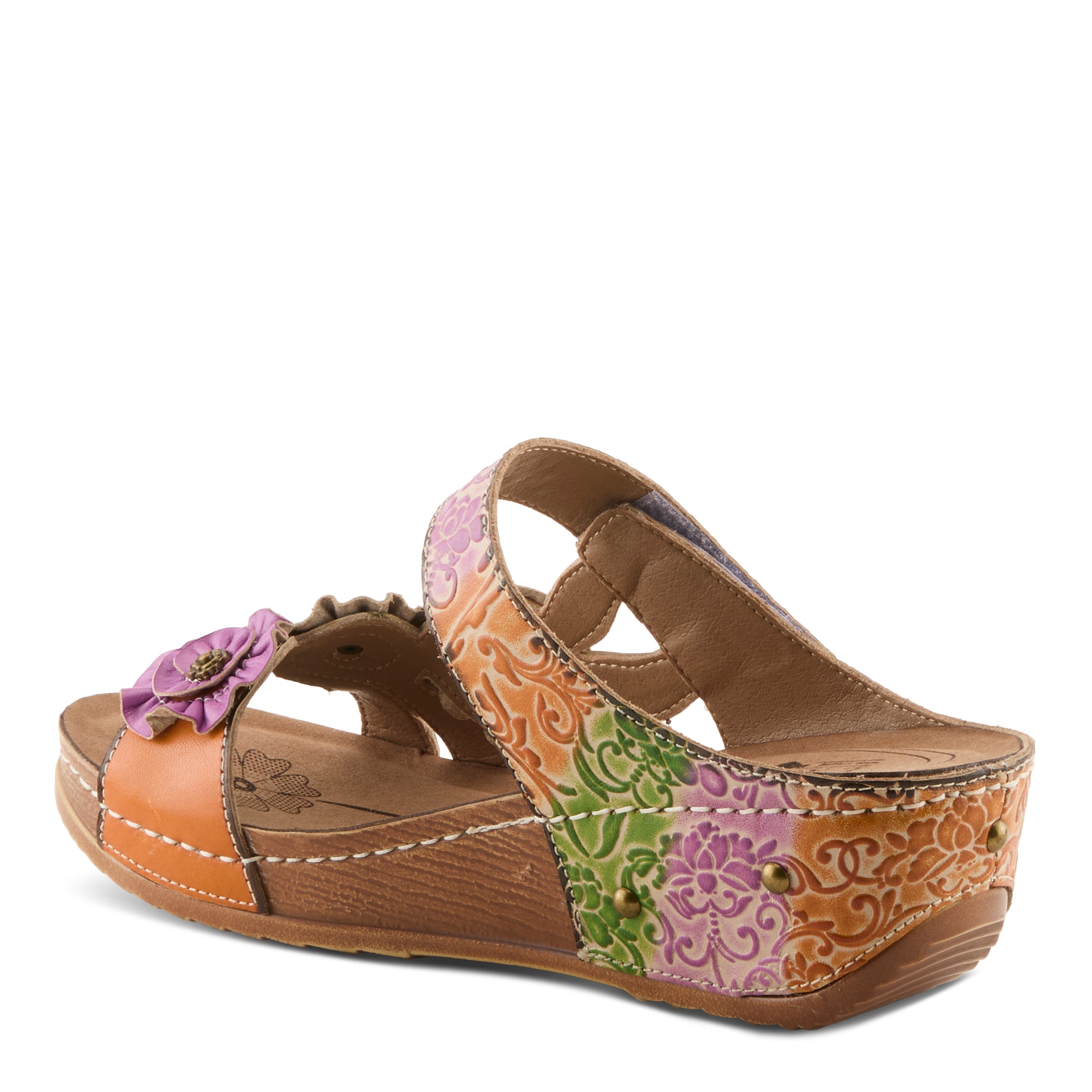 L'Artiste L'ARTISTE OHSOSWEET SANDALS sandal in mango multi with handcrafted leather design