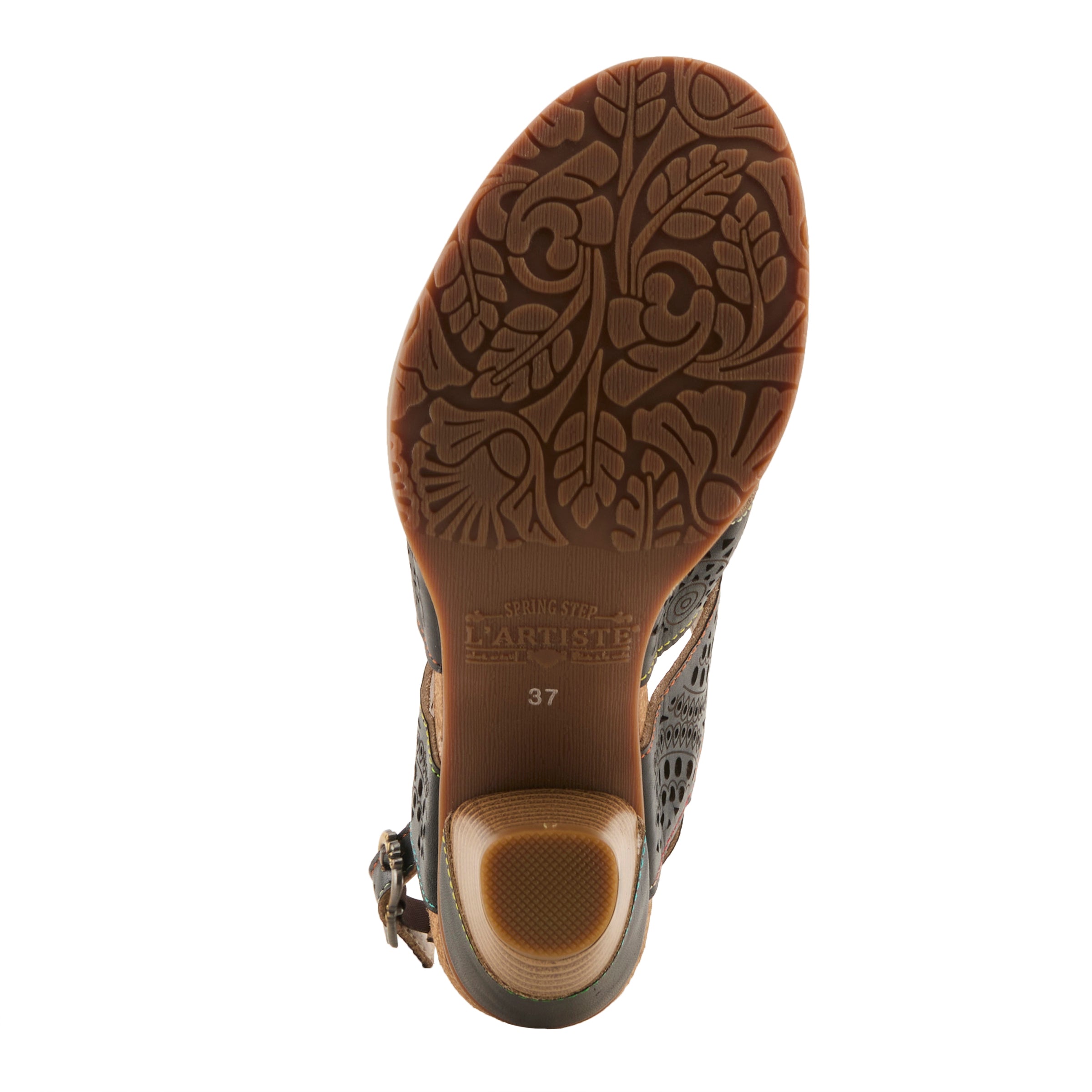 L'Artiste L'ARTISTE PERFDFECTION SANDALS sandal in black with handcrafted leather design
