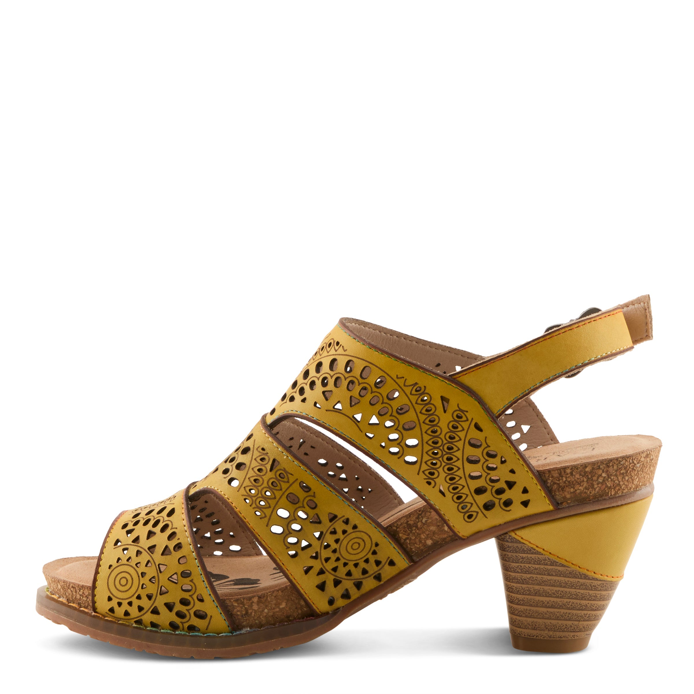 L'Artiste L'ARTISTE PERFDFECTION SANDALS sandal in light tan with handcrafted leather design