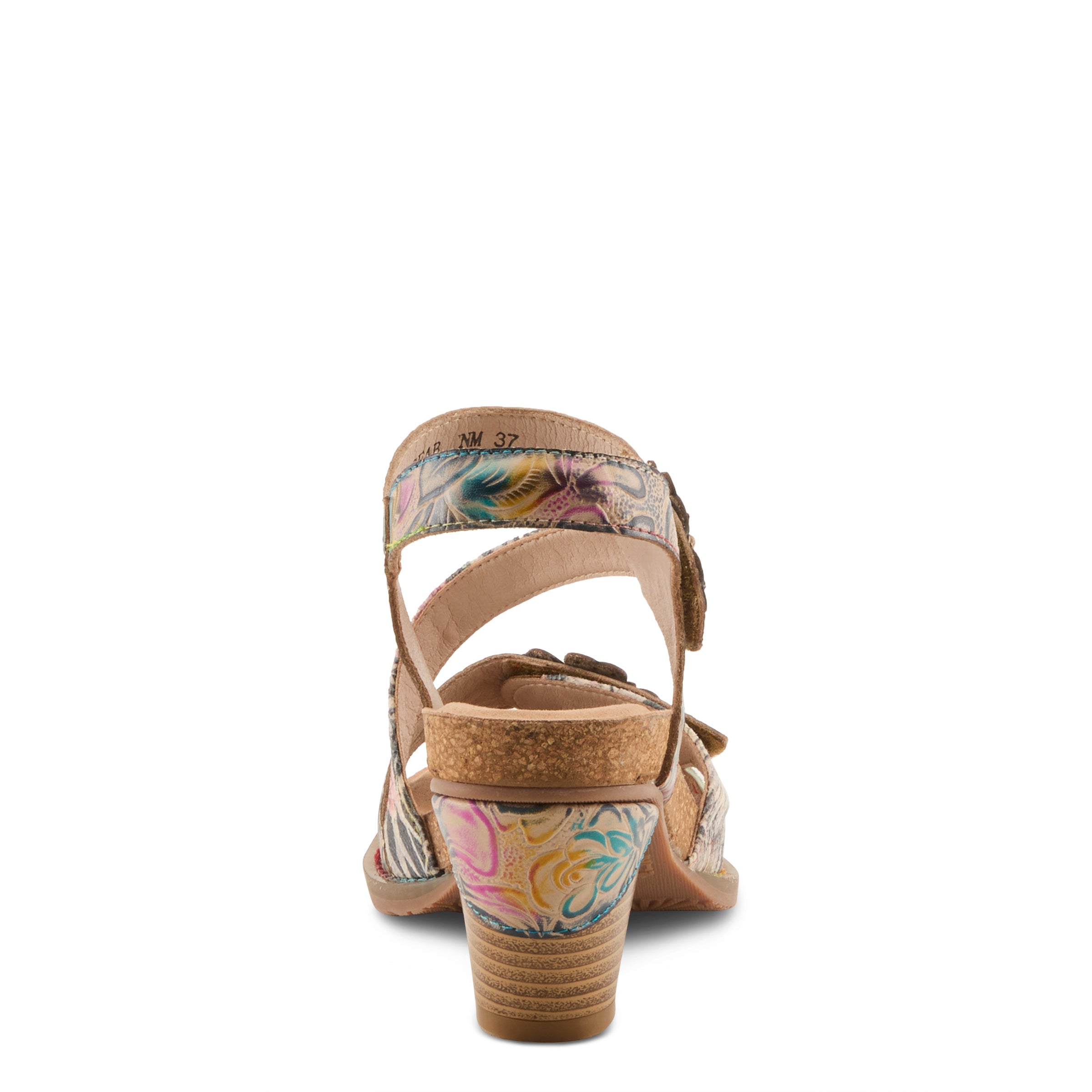 L'Artiste L'ARTISTE SHESFAB SANDALS sandal in navy multi with handcrafted leather design