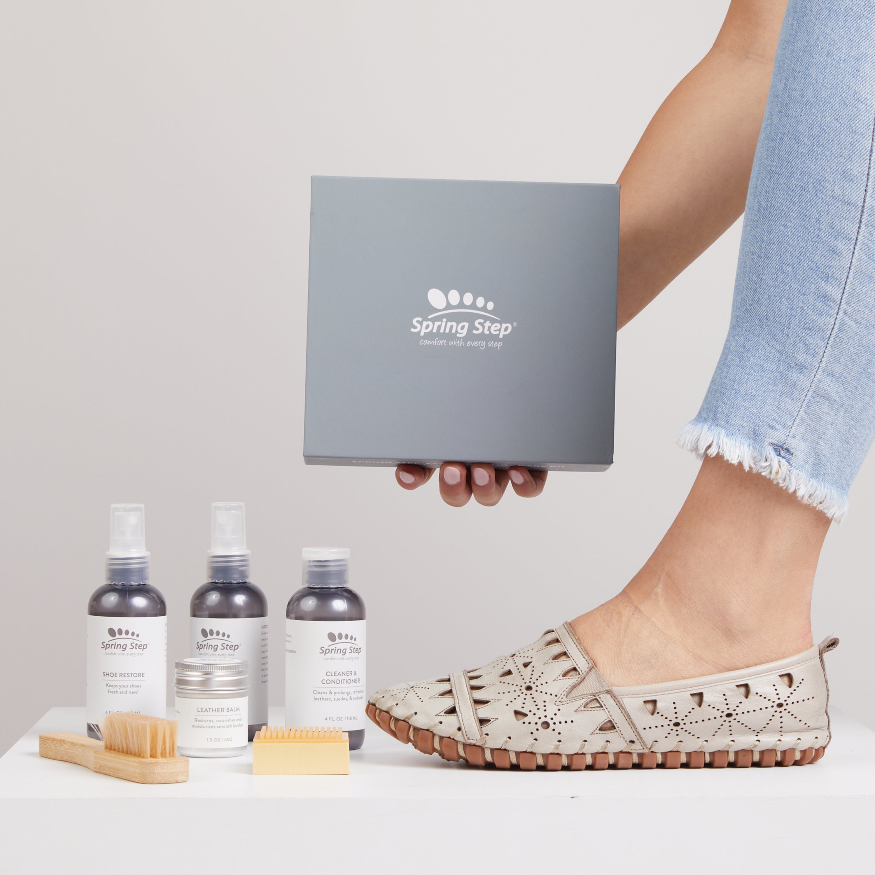 Spring Step SPRING STEP SHOE CARE KIT shoe in default title with comfortable everyday design