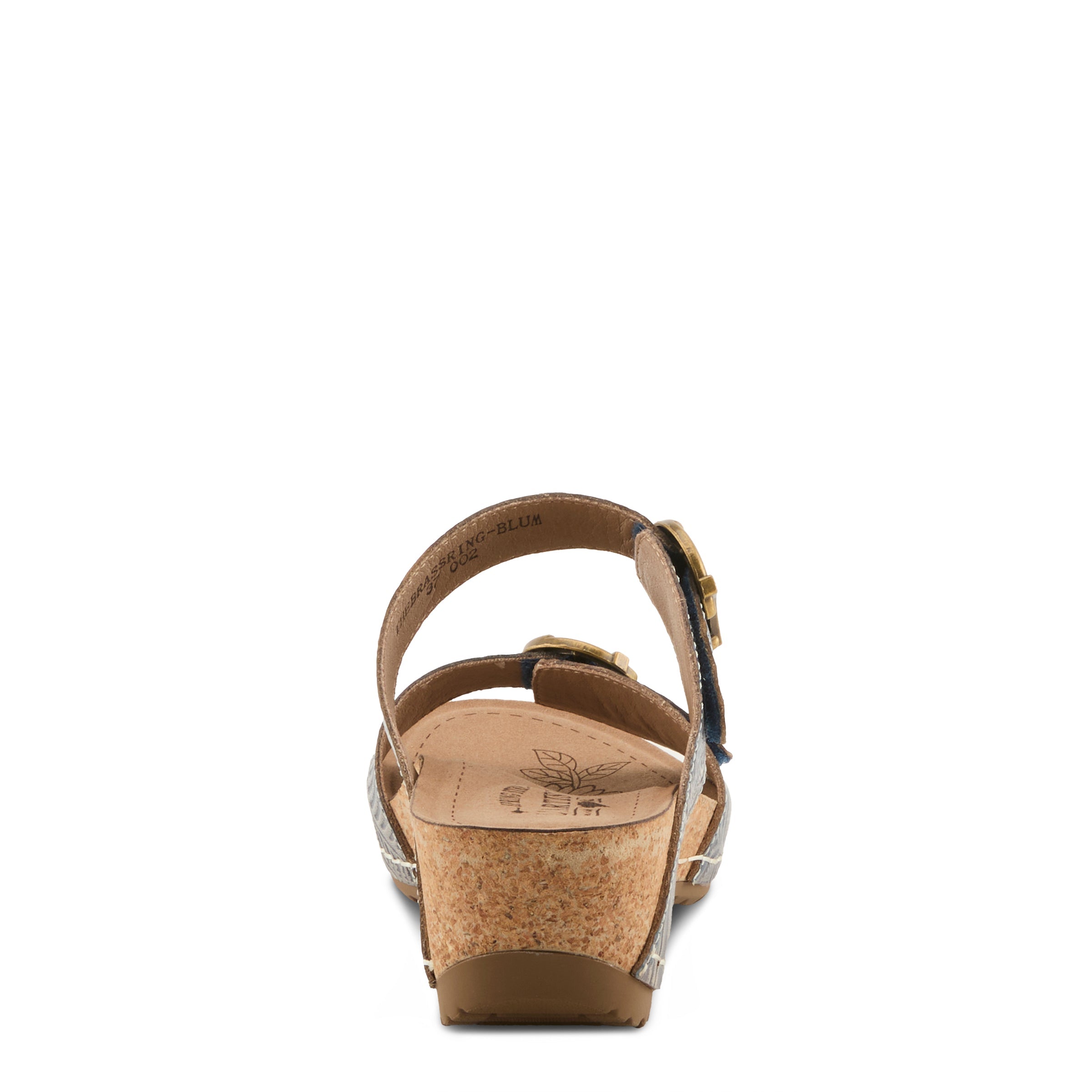 L'Artiste L'ARTISTE THEBRASSRING SANDALS sandal in dark red multi with handcrafted leather design